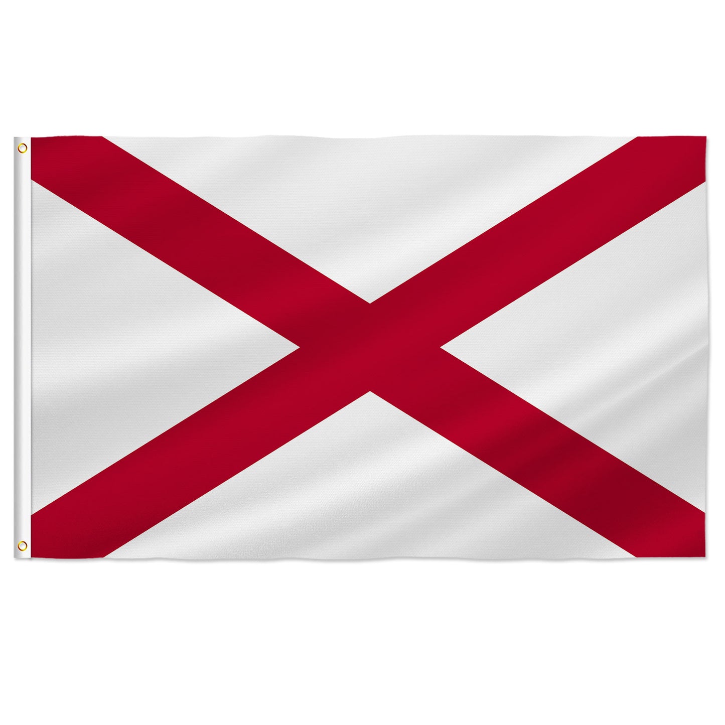PTEROSAUR Alabama State Flag, US American Alabama Flag with Brass Grommets, Outdoor and Indoor Decoration Banner