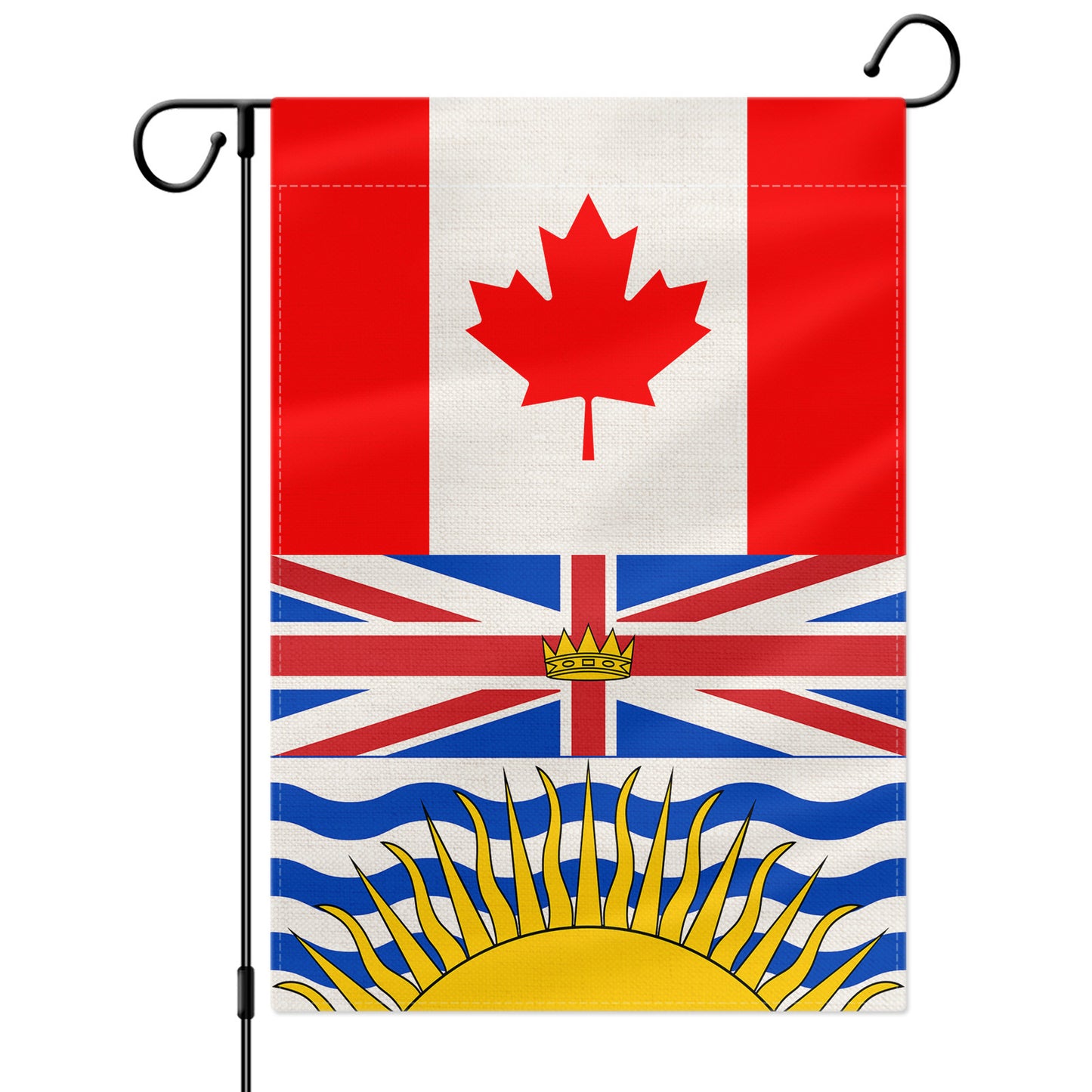 PTEROSAUR Canada and British Columbia Garden Flag, 12x18 inch