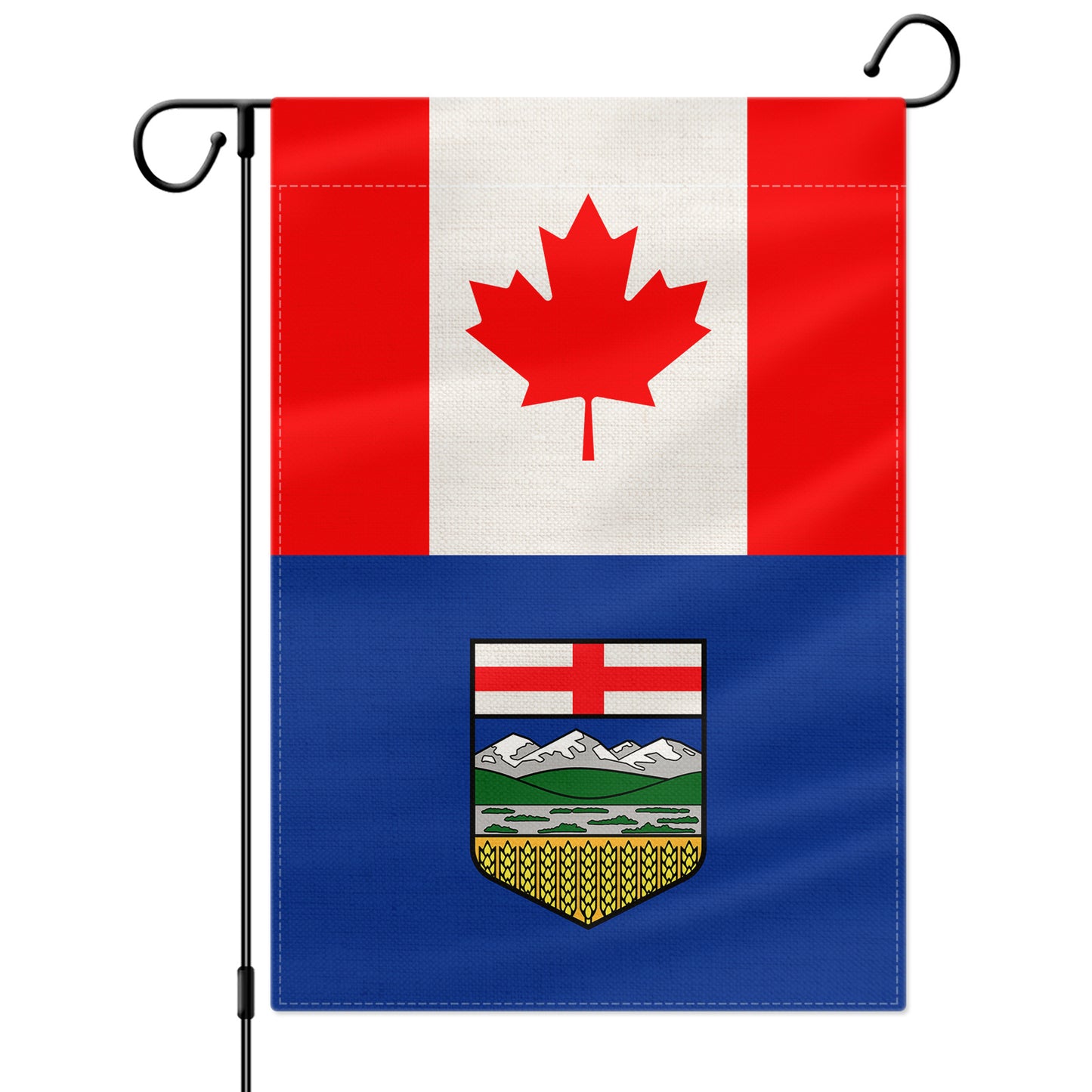 PTEROSAUR Canada and Alberta Province Garden 12x18 Inch Flag