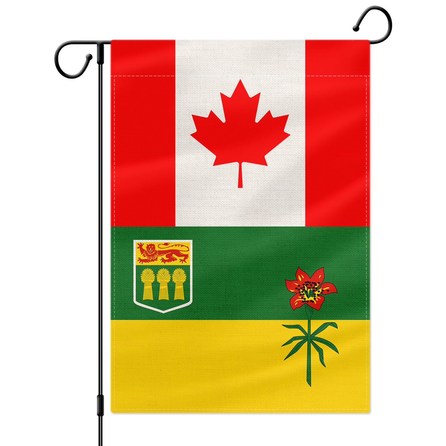 PTEROSAUR Canada and Saskatchewan Garden Flag, 12x18 inch