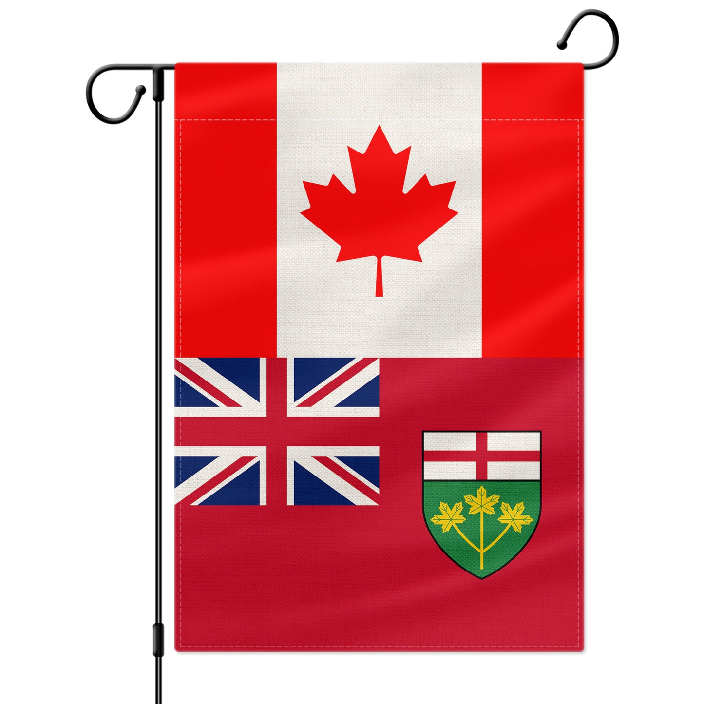 PTEROSAUR Canada and Ontario Garden Flag, 12x18 inch