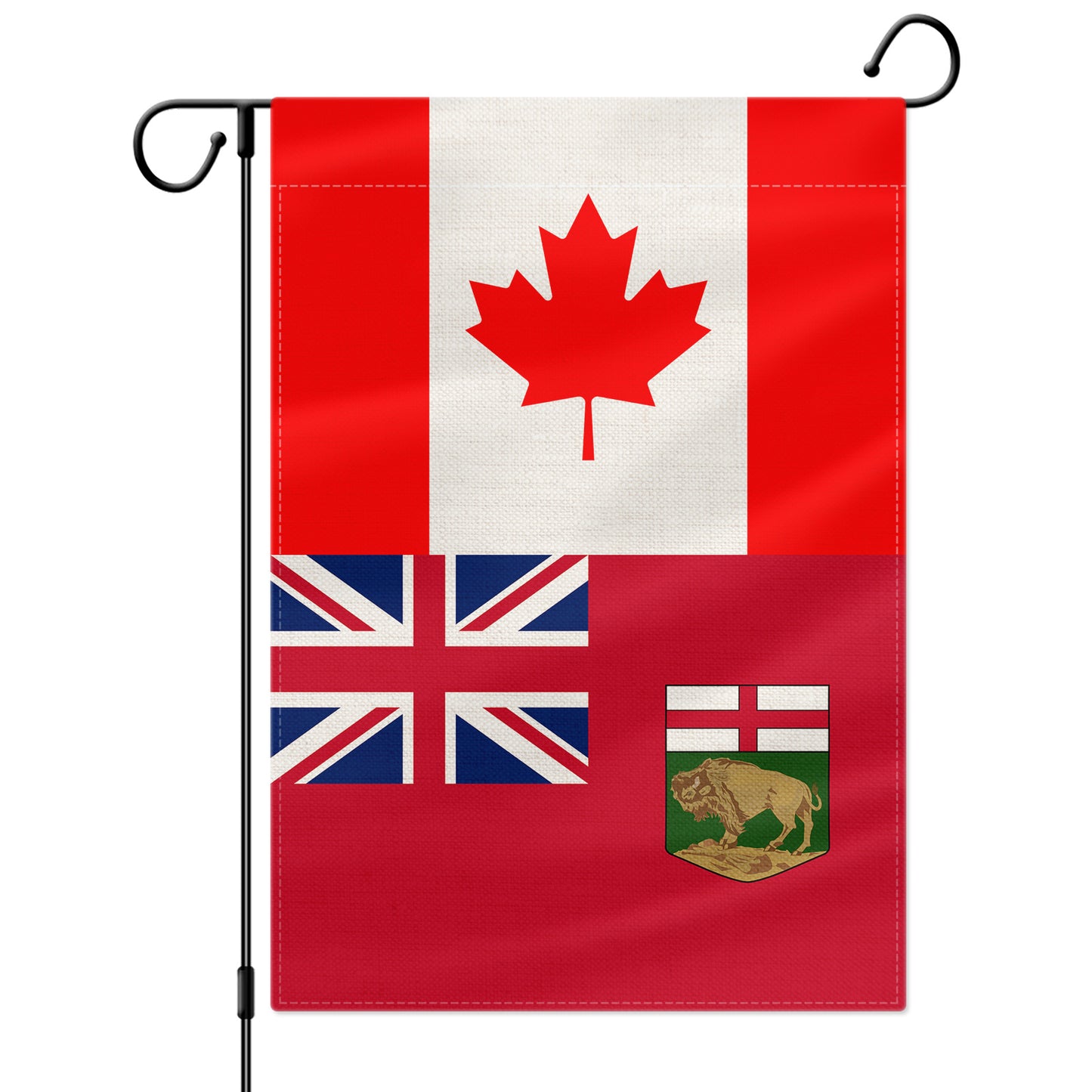 PTEROSAUR Canada and Manitoba Garden Flag, 12x18 inch