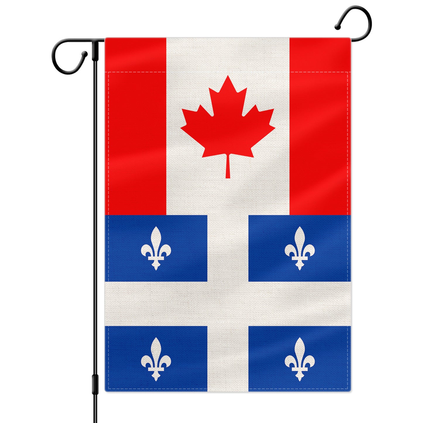 PTEROSAUR Canada and Quebec Garden Flag, 12x18 inch