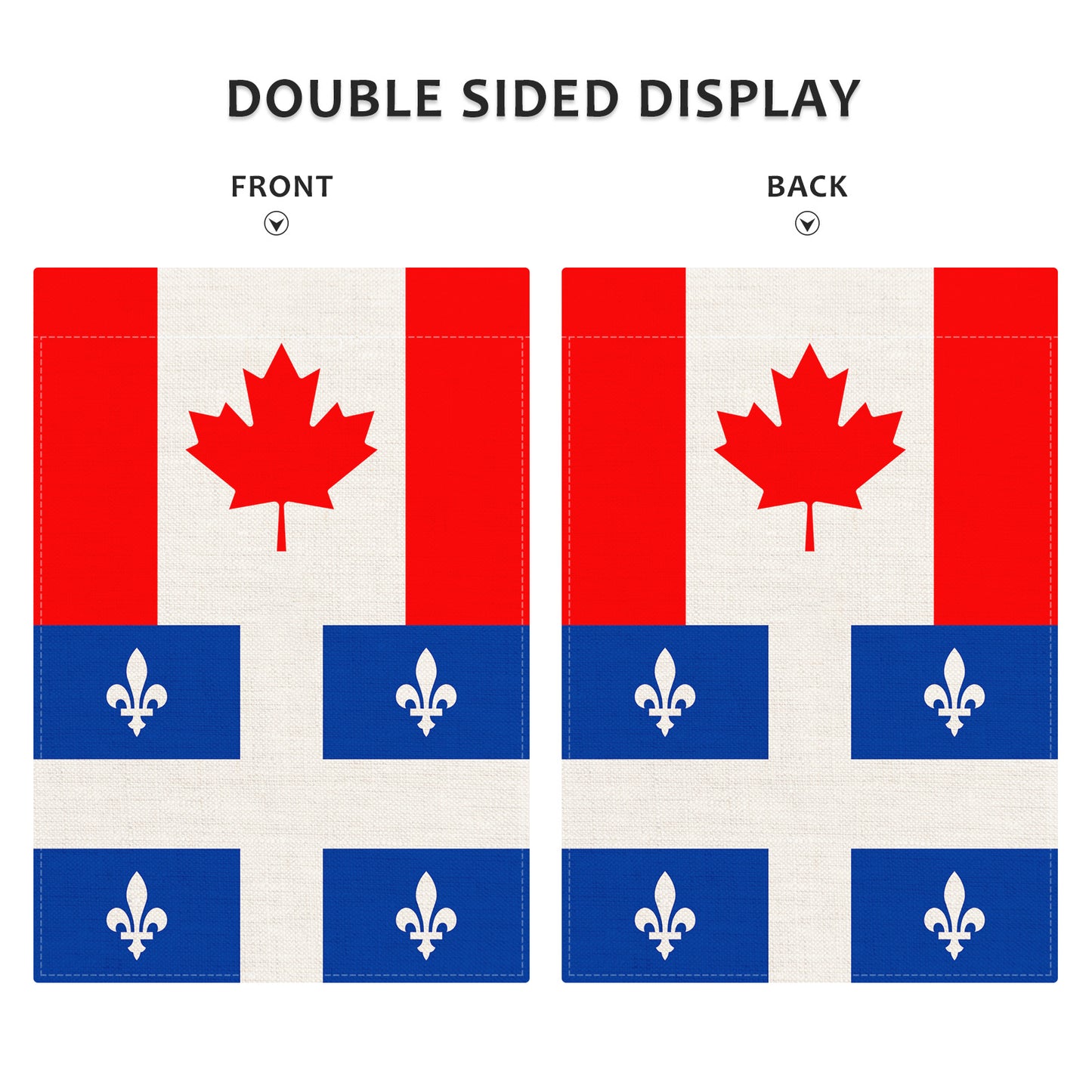 PTEROSAUR Canada and Quebec Garden Flag, 12x18 inch