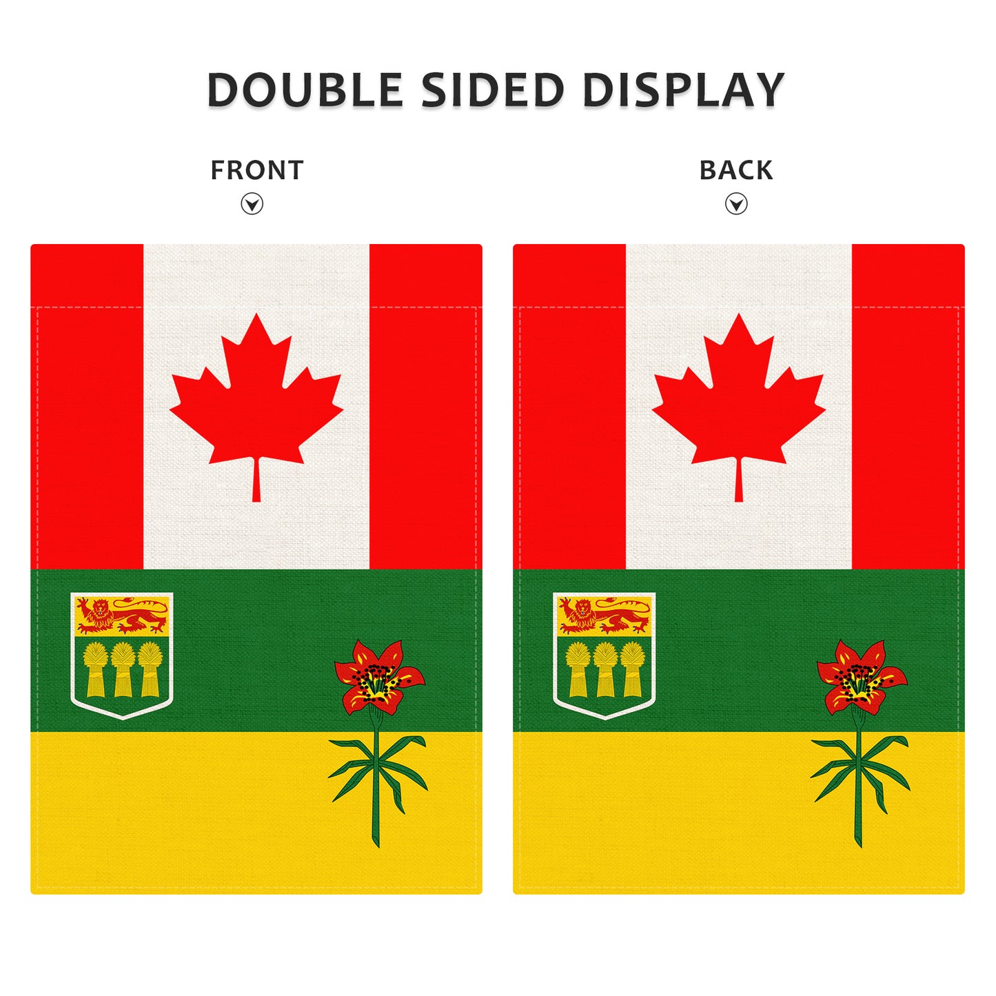 PTEROSAUR Canada and Saskatchewan Garden Flag, 12x18 inch