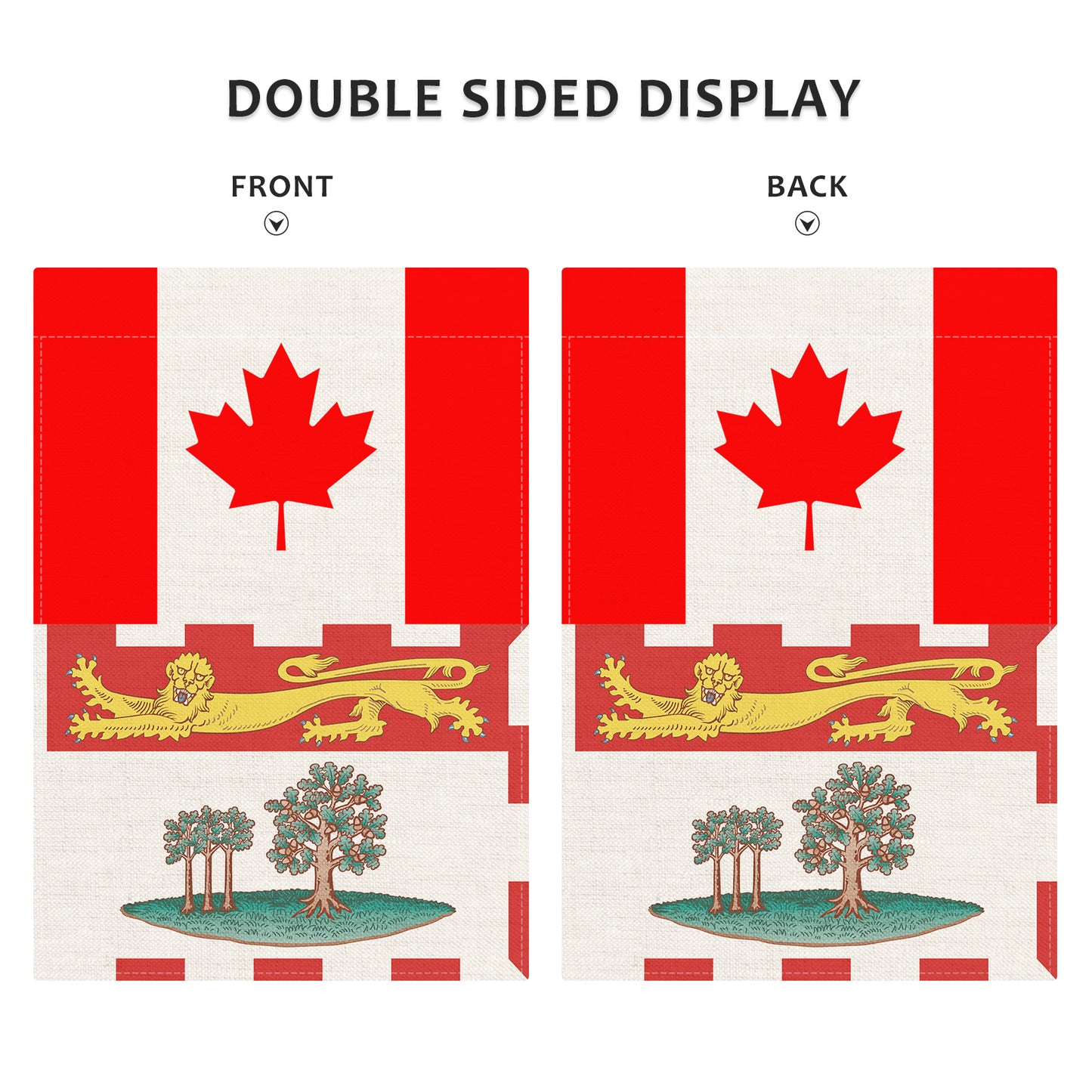 PTEROSAUR Canada and Prince Edward Island Garden Flag, 12x18 inch
