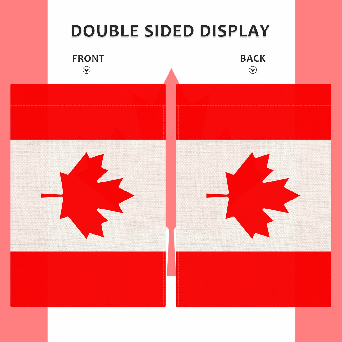 PTEROSAUR Canada Garden Flag, 12.5x18 inch Double Sided Canadian Small Flag, for House Yard Lawn Outdoor Decoration Banner