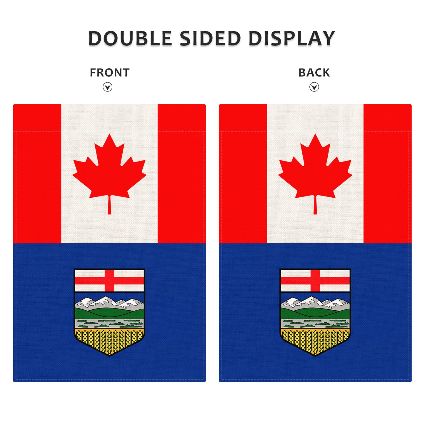 PTEROSAUR Canada and Alberta Province Garden 12x18 Inch Flag