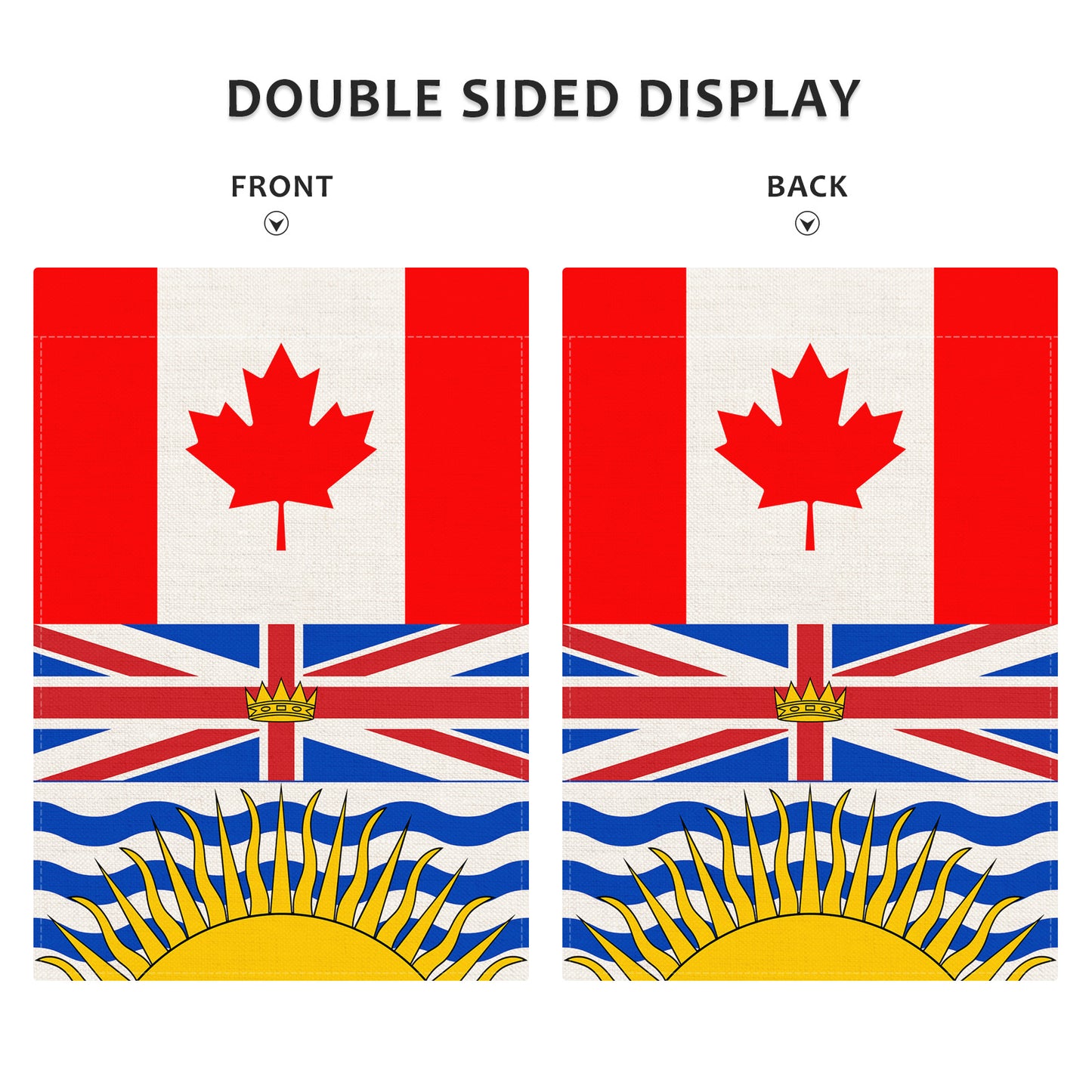 PTEROSAUR Canada and British Columbia Garden Flag, 12x18 inch