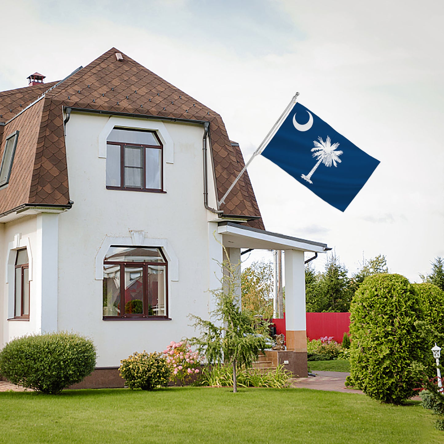 PTEROSAUR USA South Carolina Flag, US American SC South Carolina State Flag with Brass Grommets for Outdoor Indoor Decor Banner