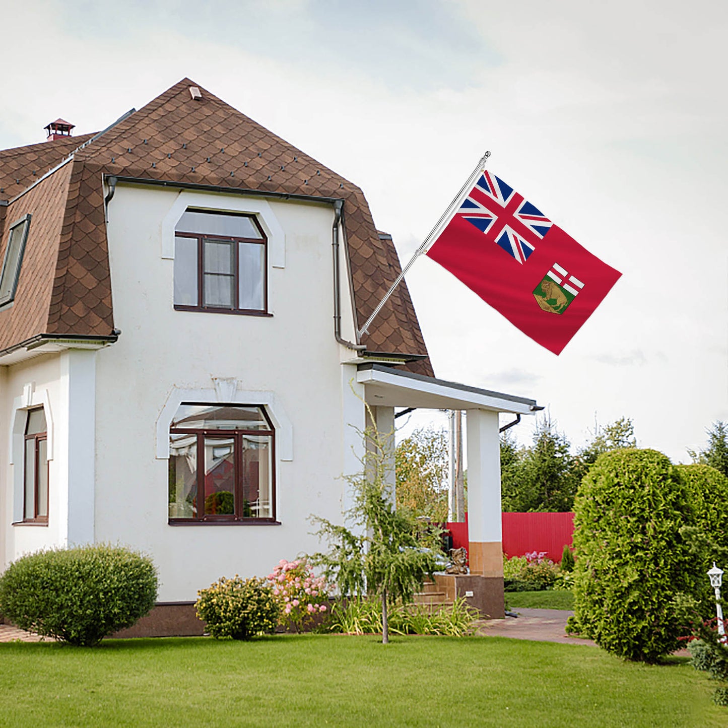 PTEROSAUR Canada Manitoba Province Flag, CA Canadian Manitoba Flag with Brass Grommets for Indoor Outdoor Decoration Banner