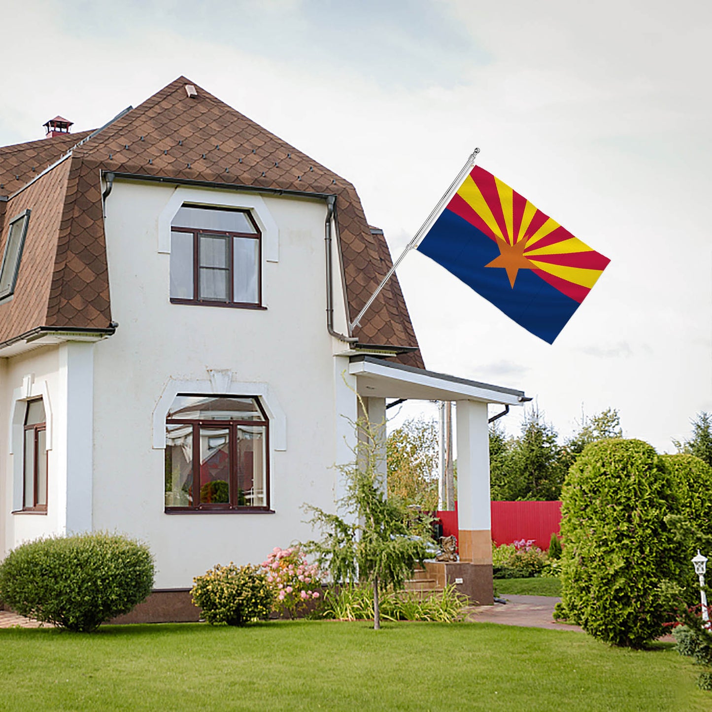 PTEROSAUR Arizona State Flag, US American Arizona Flag with Brass Grommets, Outdoor and Indoor Decoration Banner