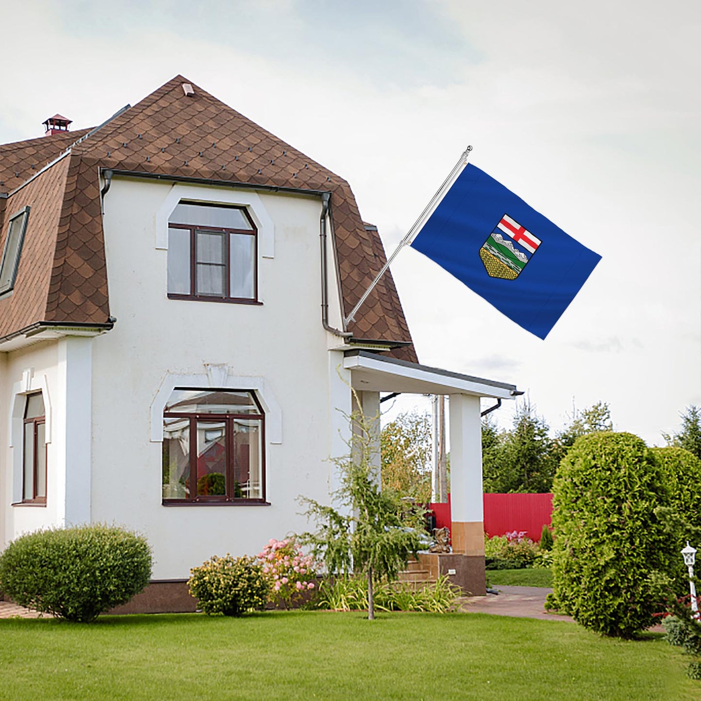 PTEROSAUR Canada Alberta Province Flag, CA Canadian Alberta Flag with Brass Grommets for Indoor Outdoor Decoration Banner