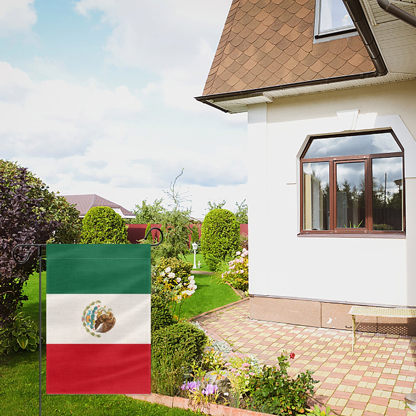 PTEROSAUR Mexico Garden Flag, Mexican National 12.5x18 inch Flag