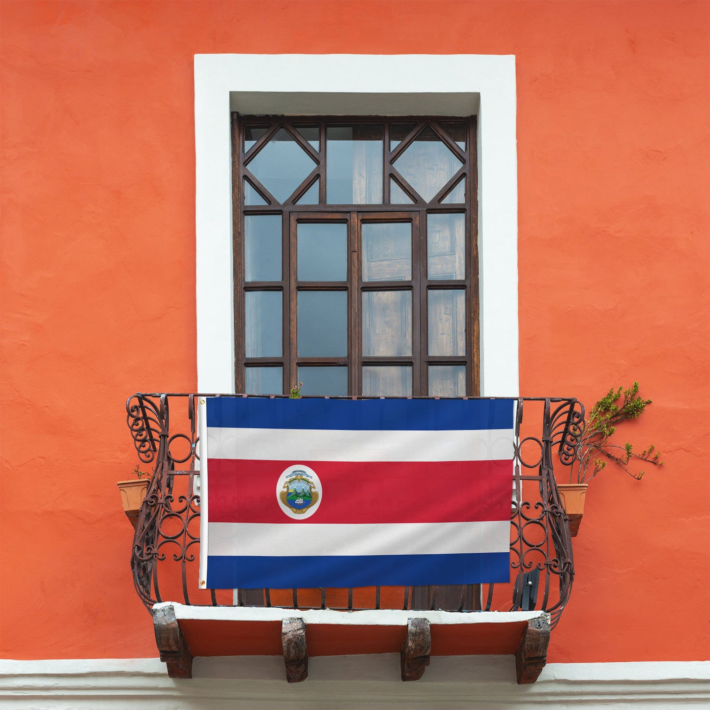 Costa Rica Flag 3x5 Ft, Costarican National Flags, Vibrant Colors Fade Resistant Quality Polyester, Double Stitched with Brass Grommets
