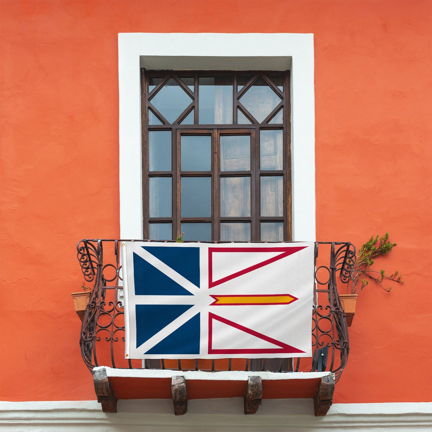 PTEROSAUR Canada Newfoundland and Labrador Province Flag, Canadian Flag with Brass Grommets for Indoor Outdoor Decoration Banner