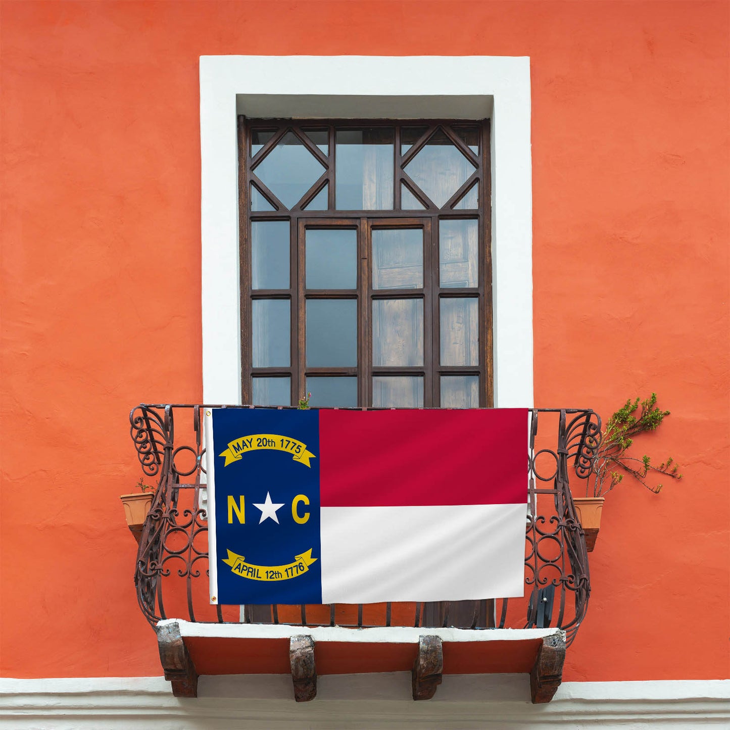 PTEROSAUR USA North Carolina Flag, US American NC North Carolina State Flag with Brass Grommets for Outdoor Indoor Decor Banner