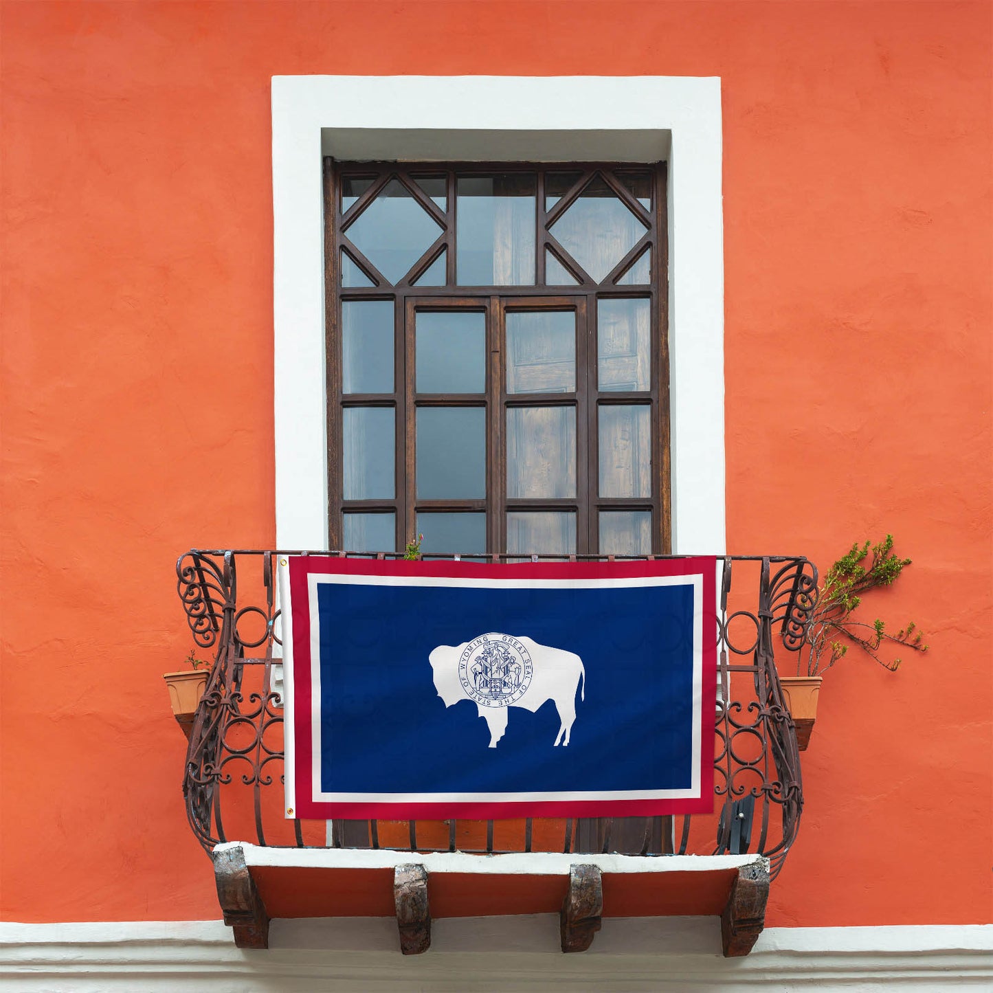 PTEROSAUR USA Wyoming Flag, US American WY Wyoming State Flag with Brass Grommets for Outdoor and Indoor Decoration Banner