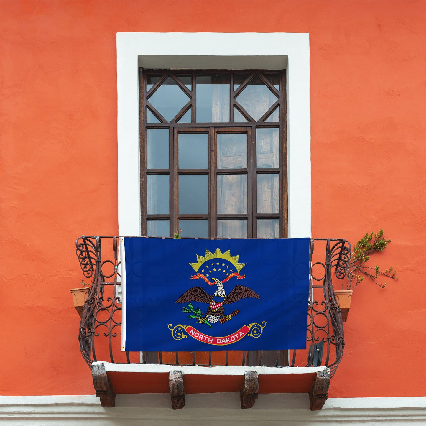 PTEROSAUR USA North Dakota Flag, US American ND North Dakota State Flag with Brass Grommets for Outdoor and Indoor Decor Banner