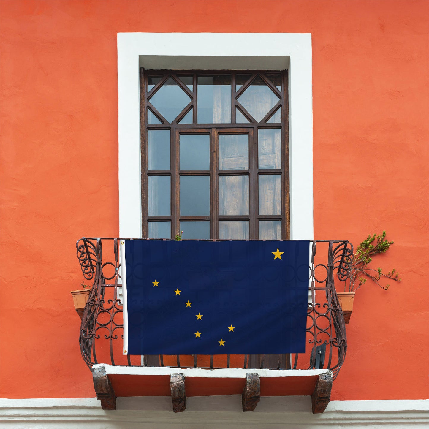 PTEROSAUR Alaska State Flag, US American Alaskan Alaska Flag with Brass Grommets, Outdoor and Indoor Decoration Banner
