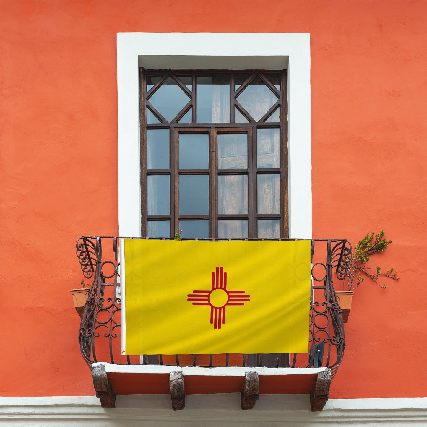 PTEROSAUR USA New Mexico Flag, US American NM New Mexico State Flag with Brass Grommets for Outdoor and Indoor Decoration Banner