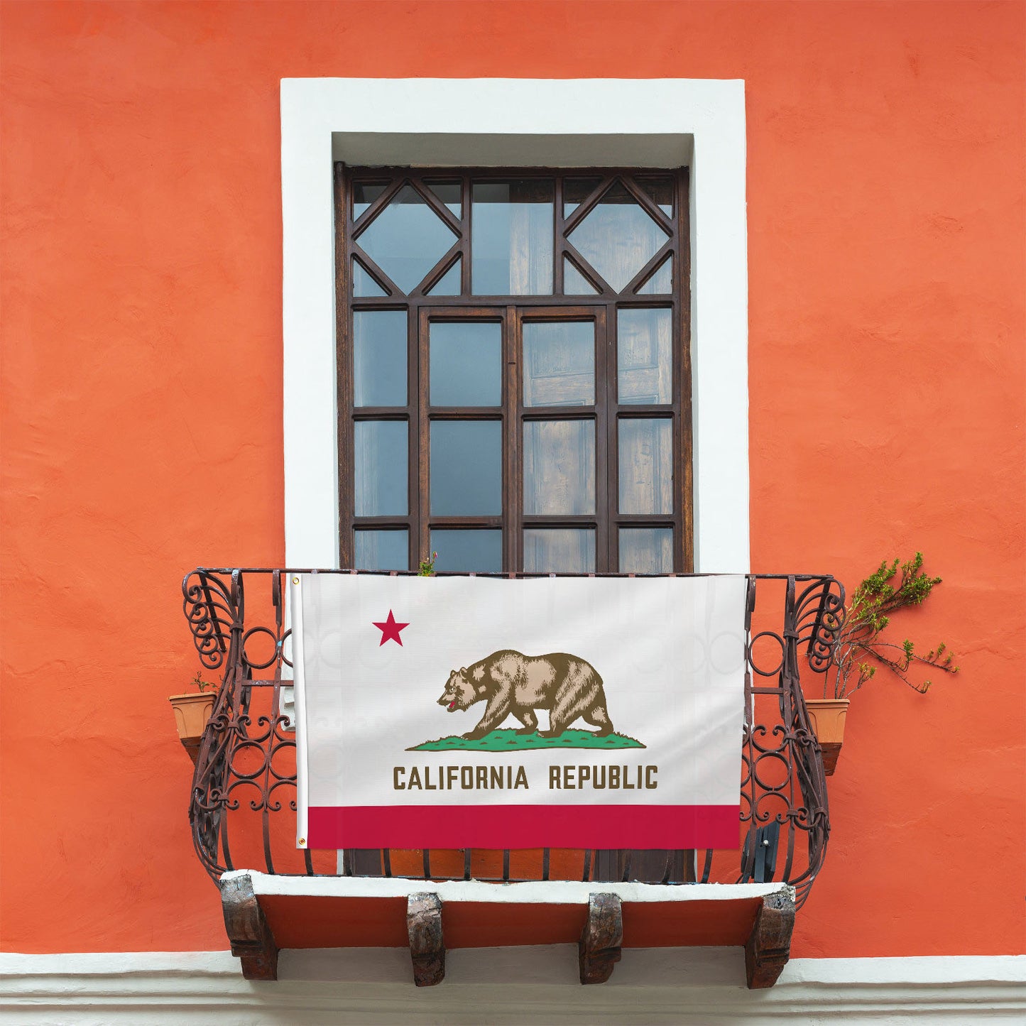 PTEROSAUR California State Flag, California Flag with Brass Grommets, Outdoor and Indoor Decoration Banner