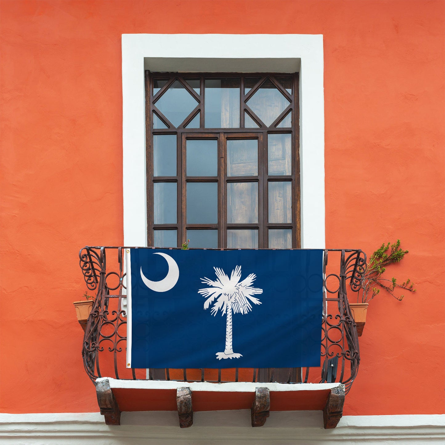 PTEROSAUR USA South Carolina Flag, US American SC South Carolina State Flag with Brass Grommets for Outdoor Indoor Decor Banner