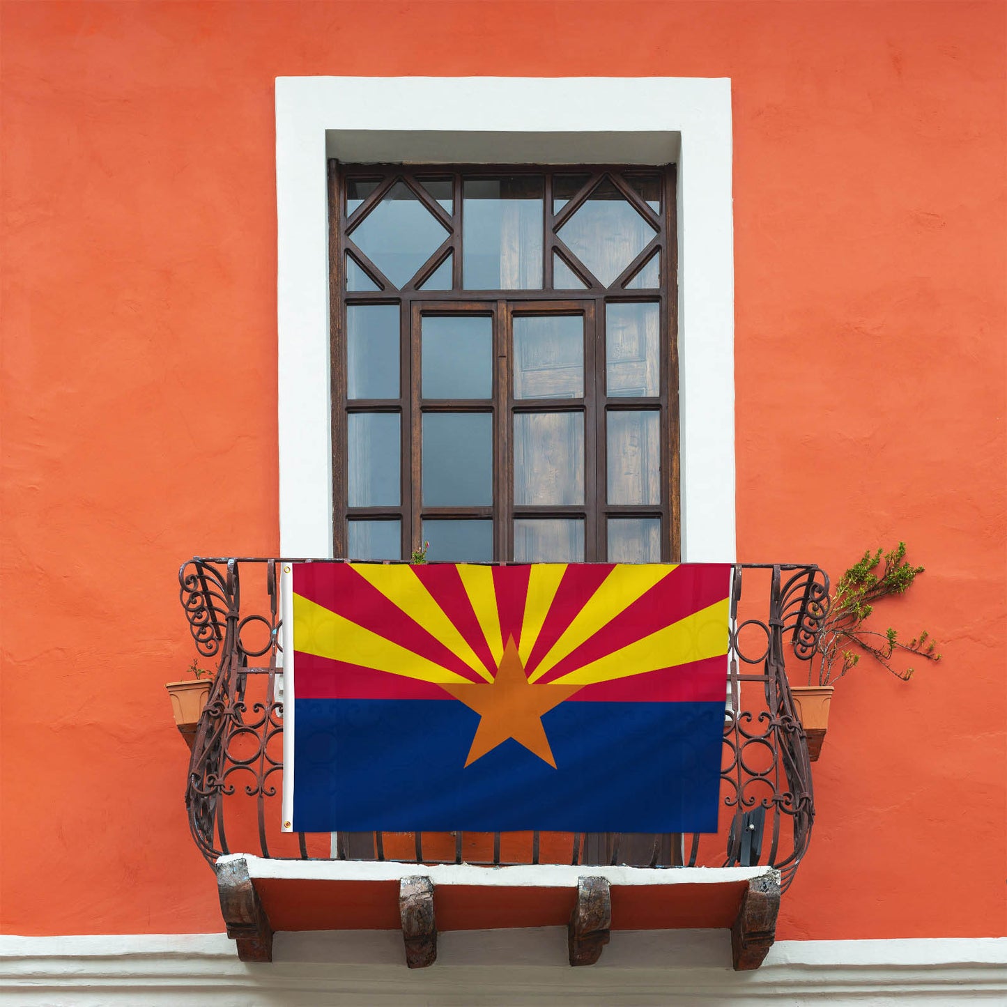 PTEROSAUR Arizona State Flag, US American Arizona Flag with Brass Grommets, Outdoor and Indoor Decoration Banner