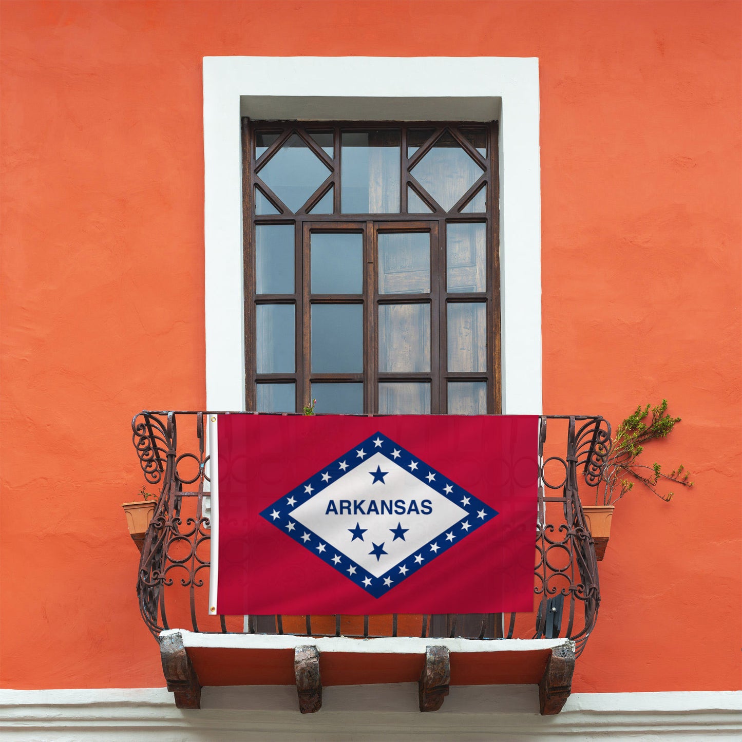 PTEROSAUR Arkansas Flag, US American Arkansas Flag with Brass Grommets, Outdoor and Indoor Decoration Banner