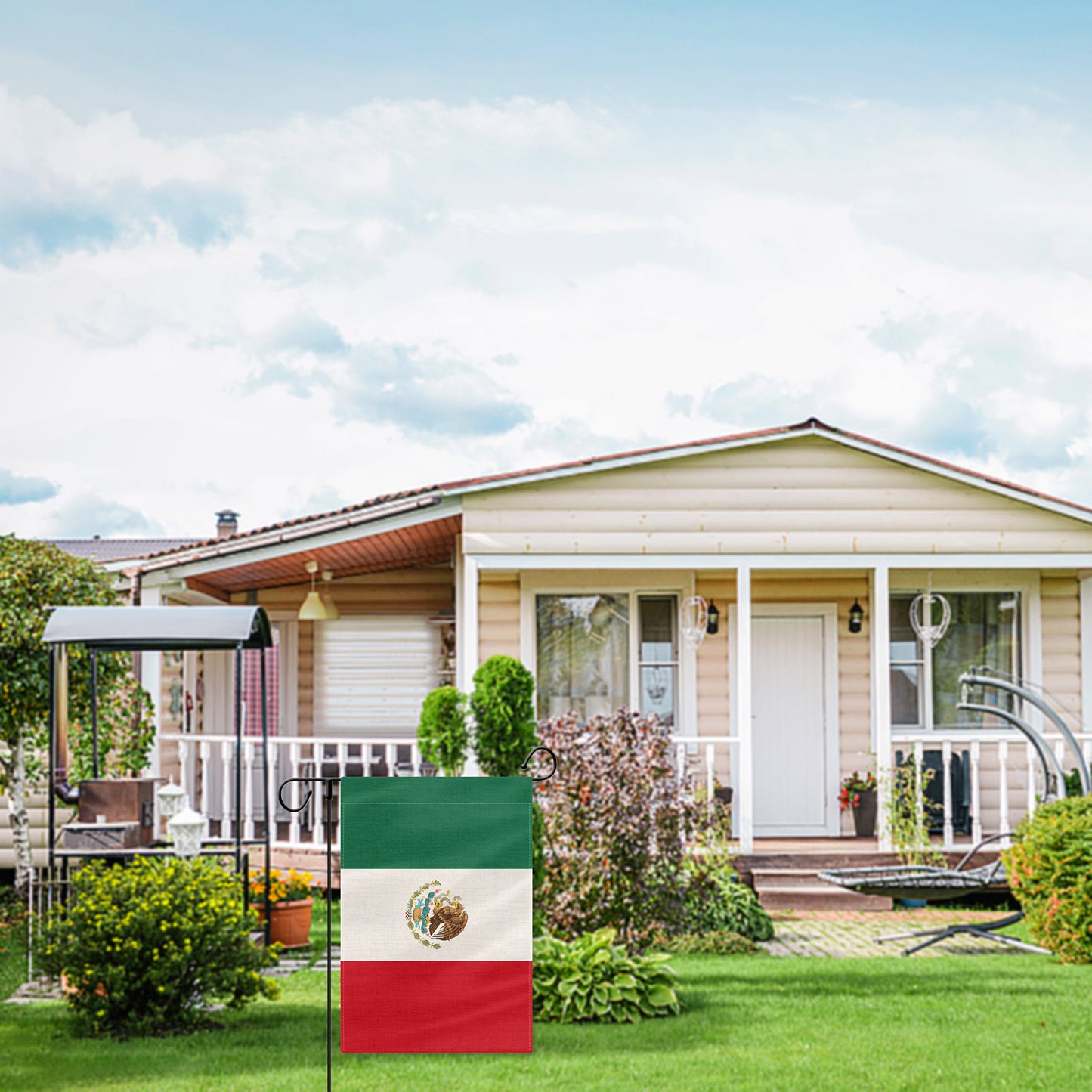PTEROSAUR Mexico Garden Flag, Mexican National 12.5x18 inch Flag