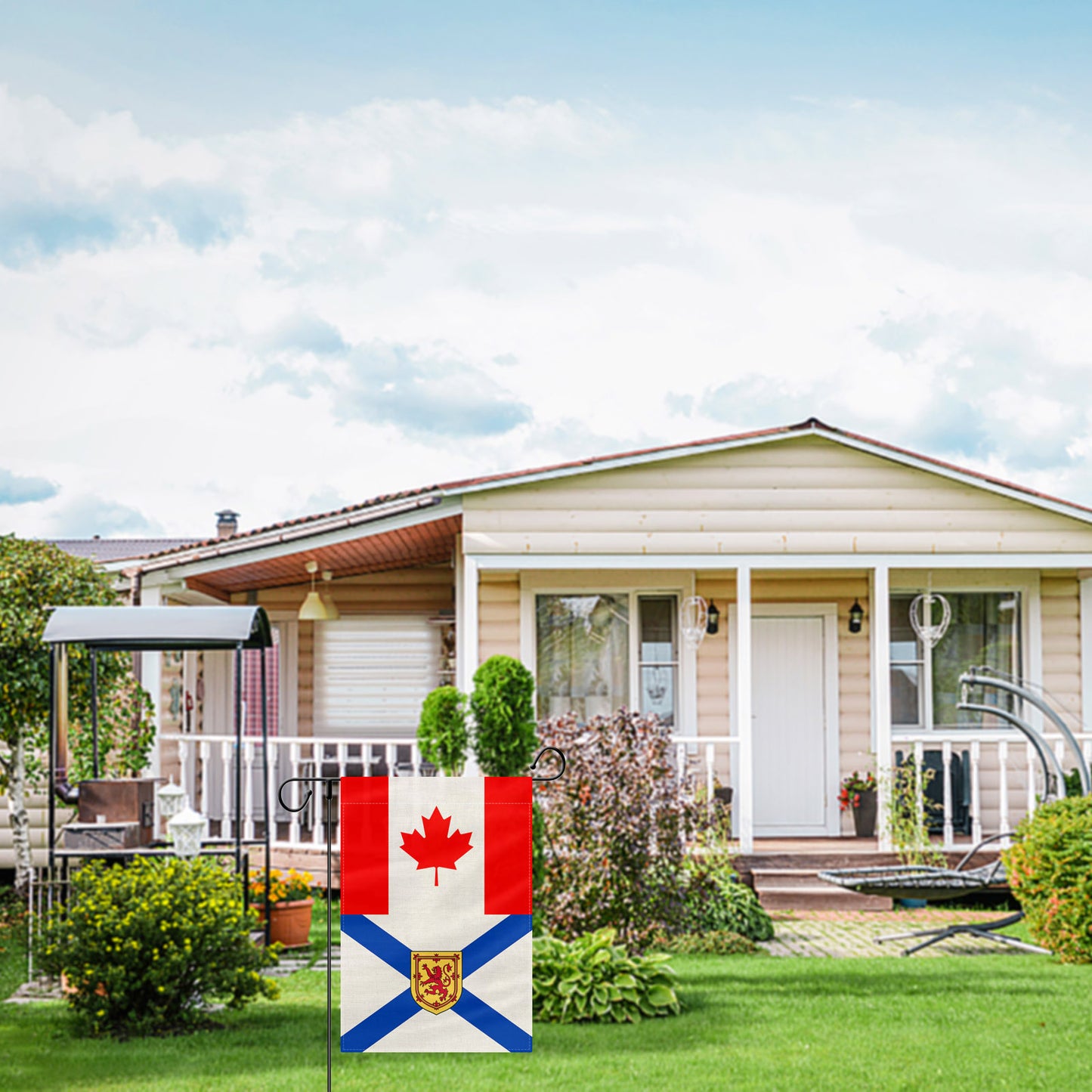PTEROSAUR Canada and Nova Scotia Garden Flag, 12.5x18 inch