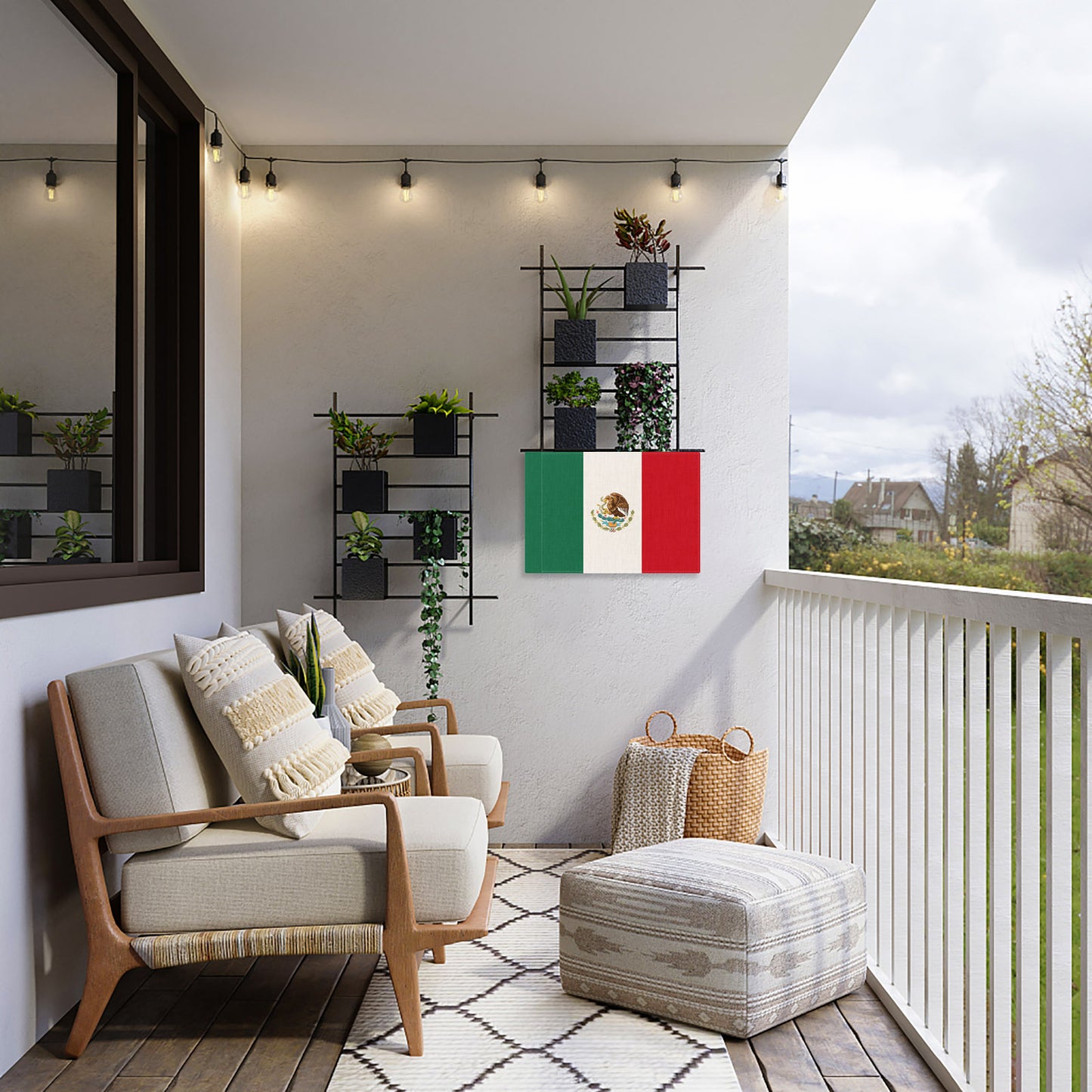 PTEROSAUR Mexico Garden Flag, Mexican National 12.5x18 inch Flag