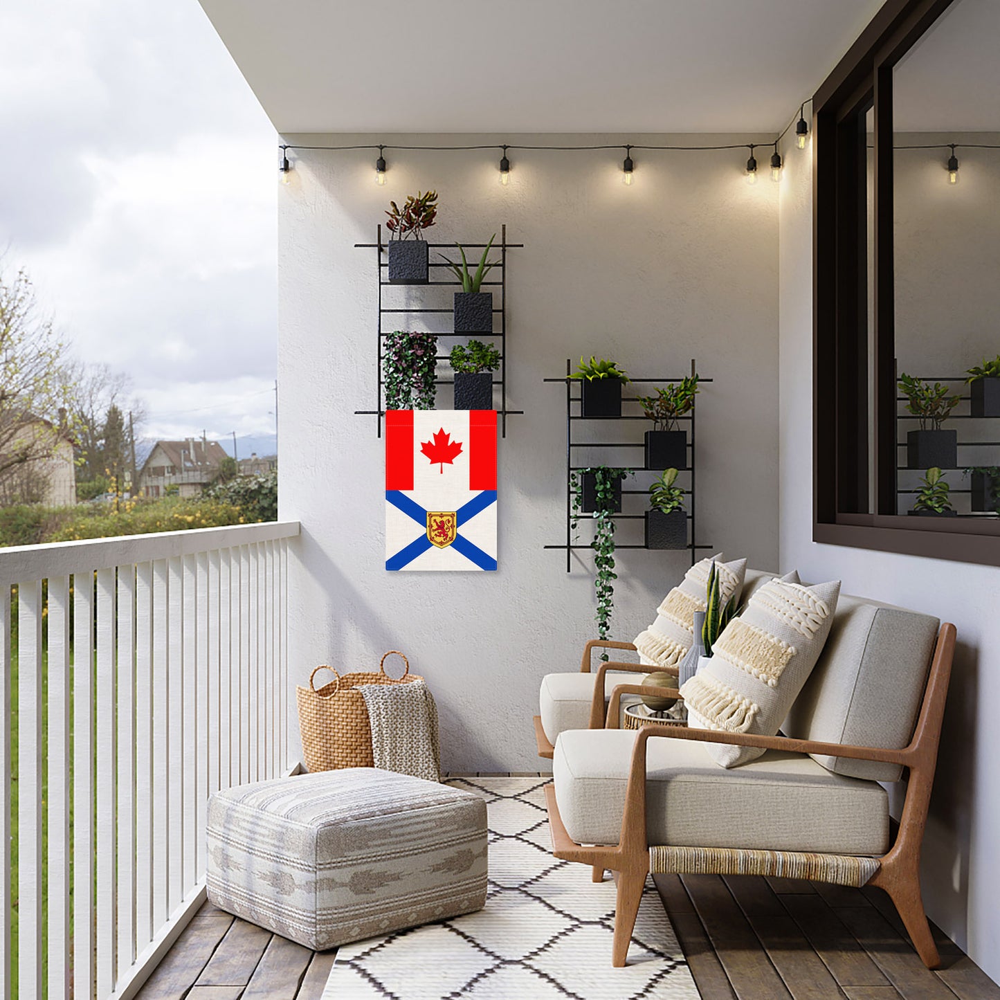 PTEROSAUR Canada and Nova Scotia Garden Flag, 12.5x18 inch