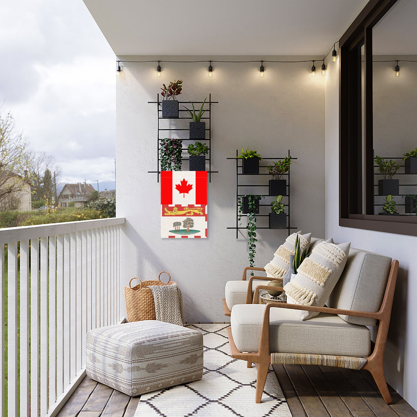 PTEROSAUR Canada and Prince Edward Island Garden Flag, 12x18 inch