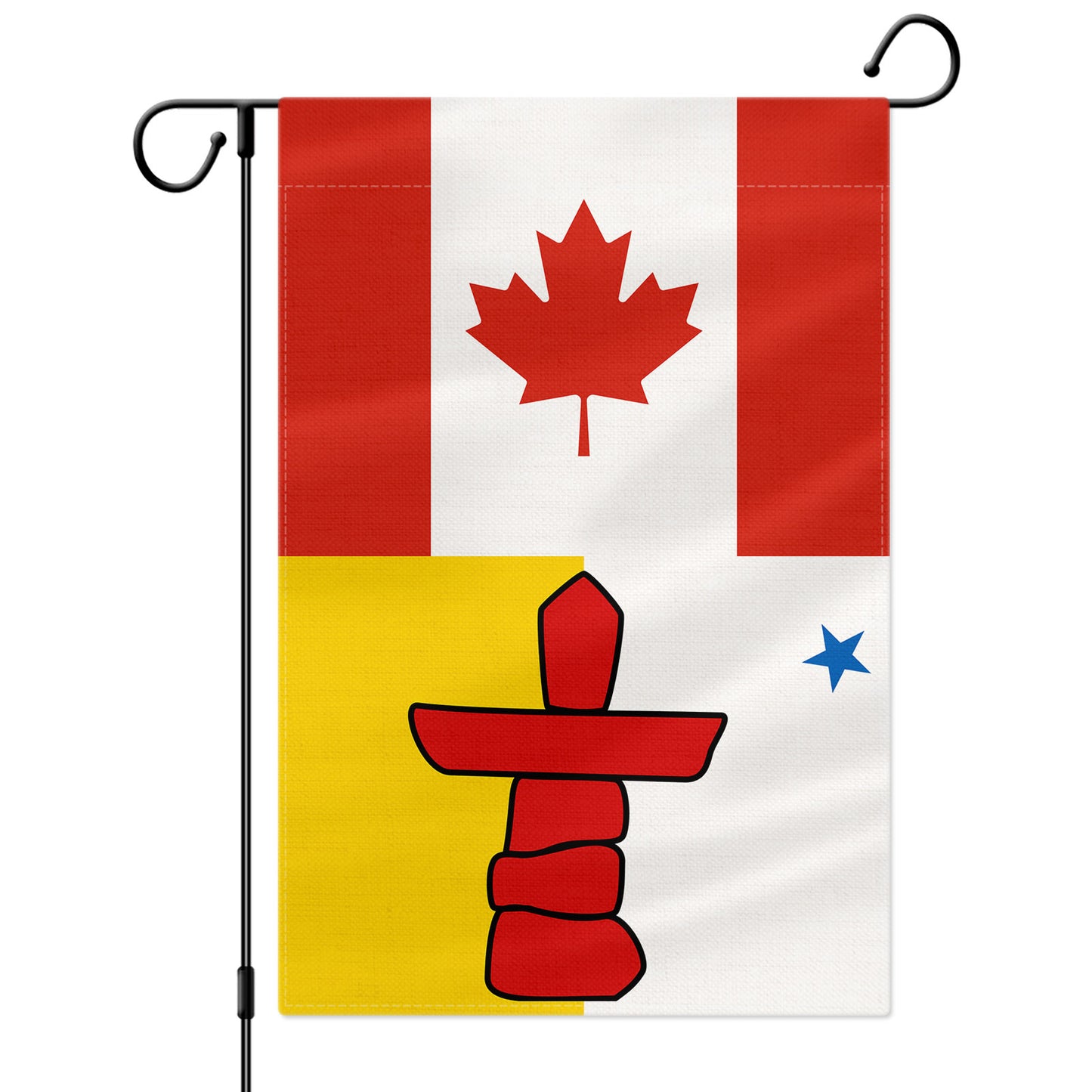 PTEROSAUR Canada and Nunavut Territory Garden Flag, 12x18 inch