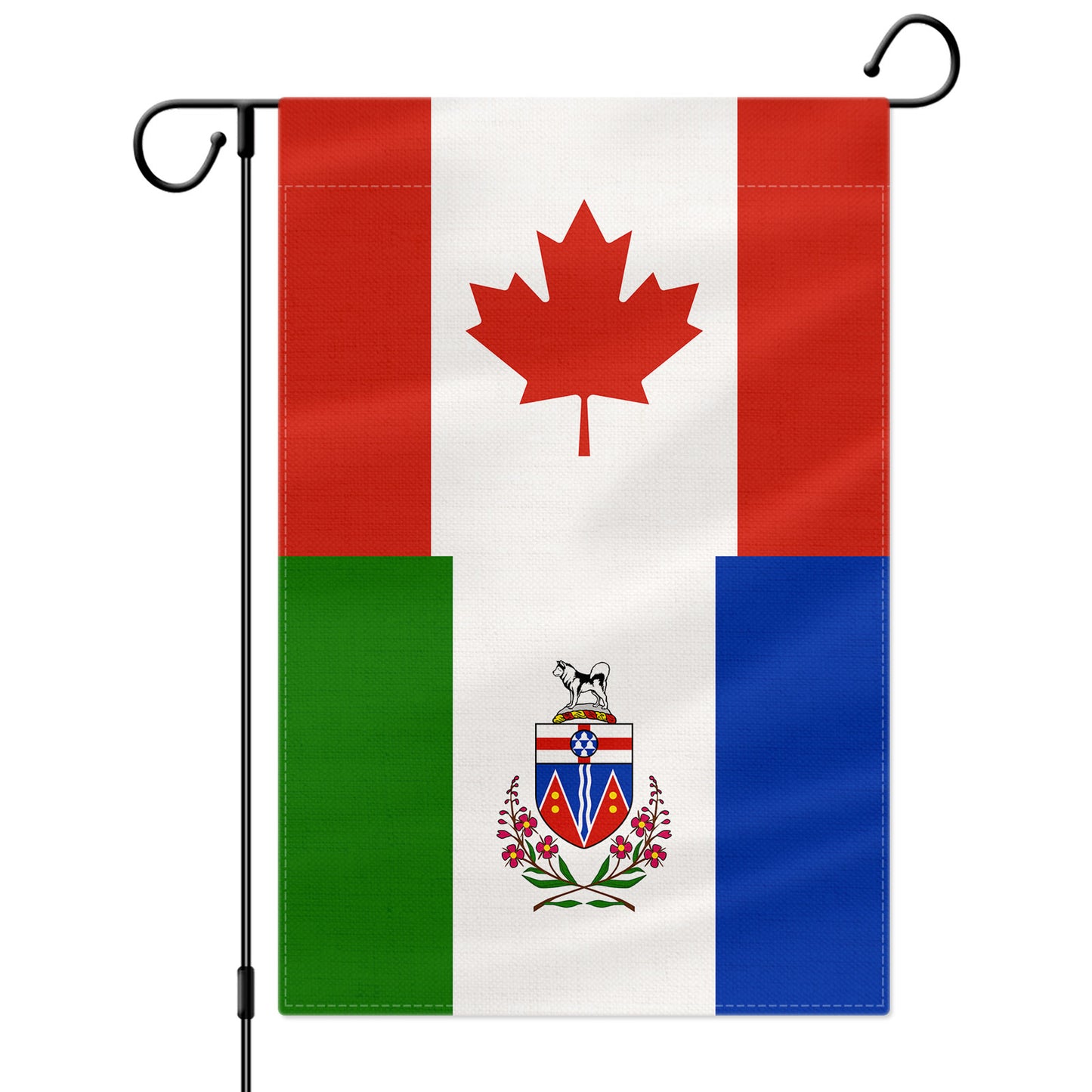 PTEROSAUR Canada and Yukon Territory Garden Flag, 12x18 inch