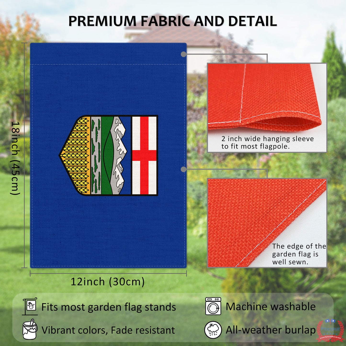 PTEROSAUR Alberta Garden Flag, 12x18 Inch