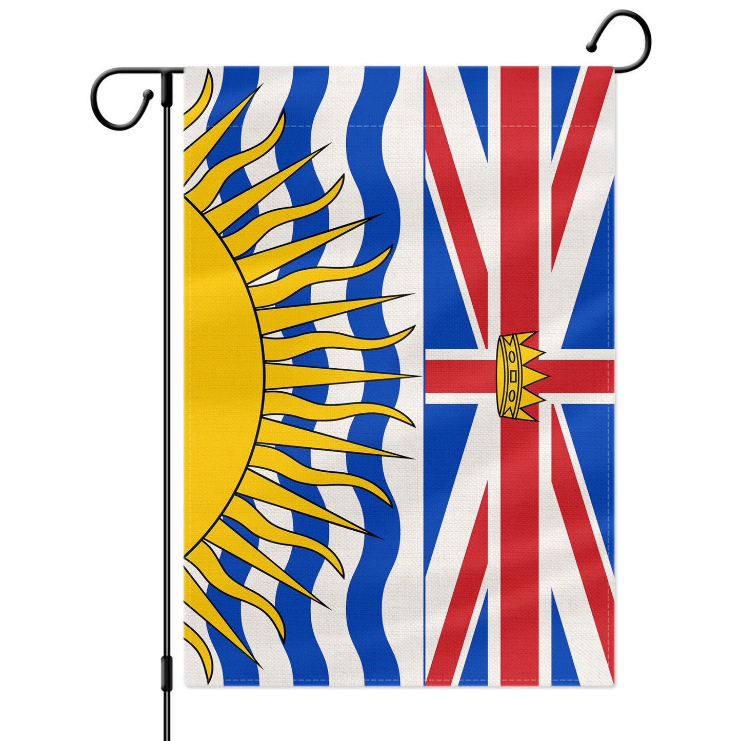 PTEROSAUR Canada British Columbia Province Garden Flag, 12x18 inch
