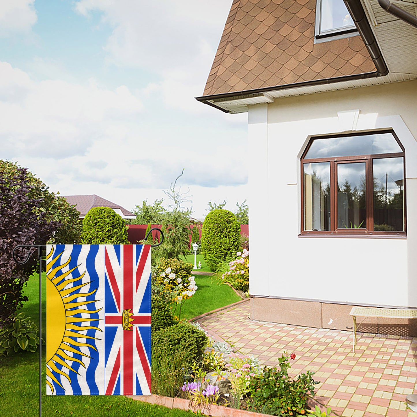 PTEROSAUR Canada British Columbia Province Garden Flag, 12x18 inch