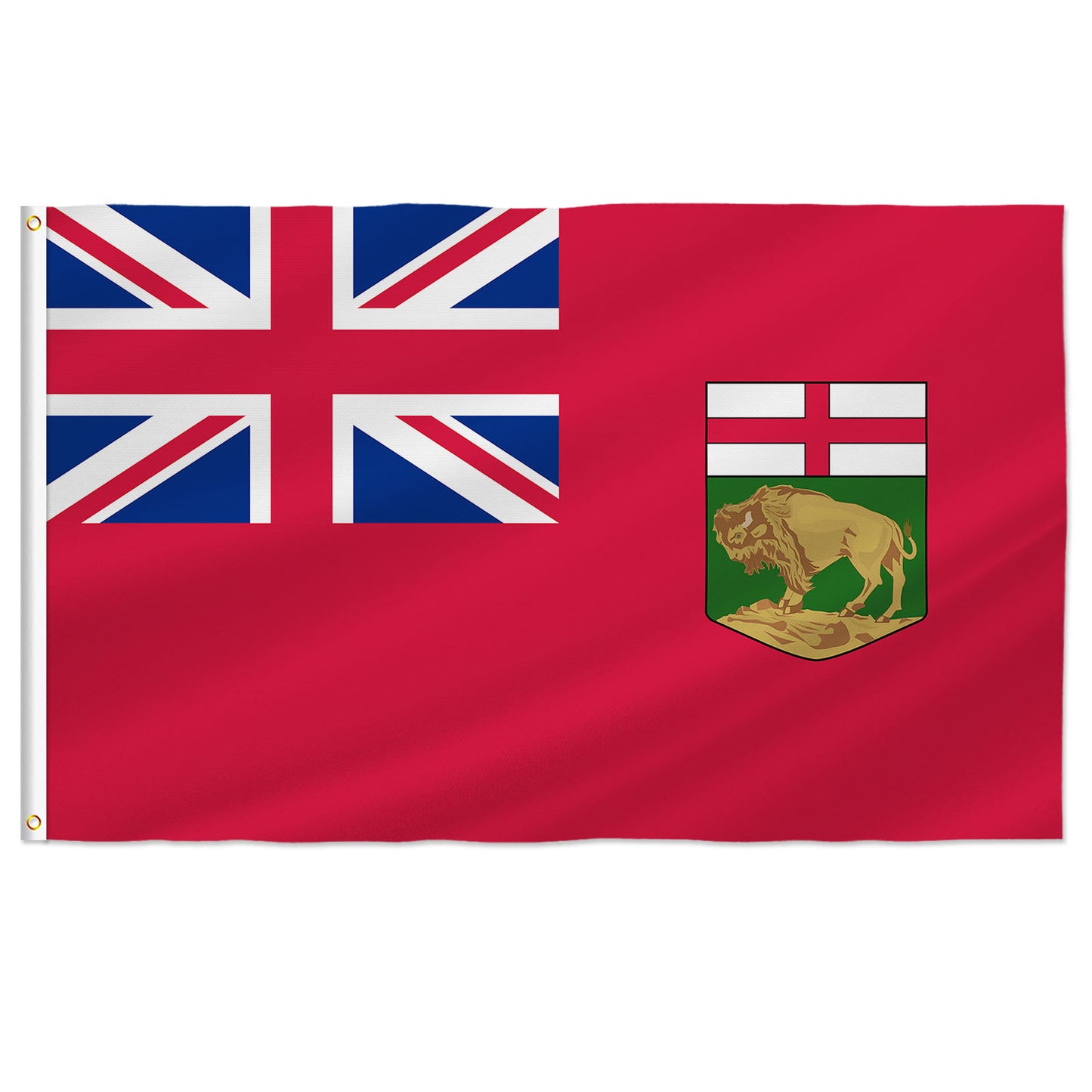 PTEROSAUR Canada Manitoba Province Flag, CA Canadian Manitoba Flag with Brass Grommets for Indoor Outdoor Decoration Banner