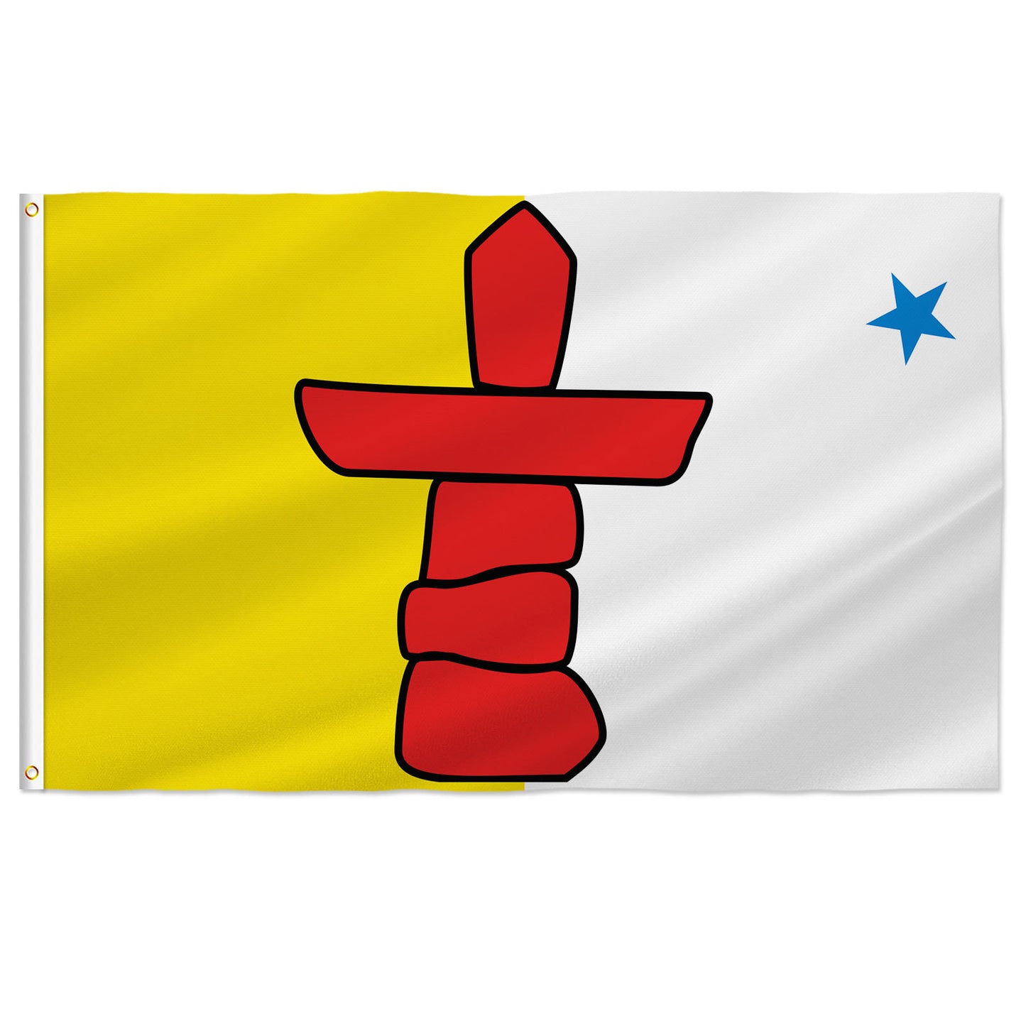 PTEROSAUR Canada Nunavut Territory Flag, CA Canadian Nunavut Territory Flag for Indoor Outdoor Decoration Banner