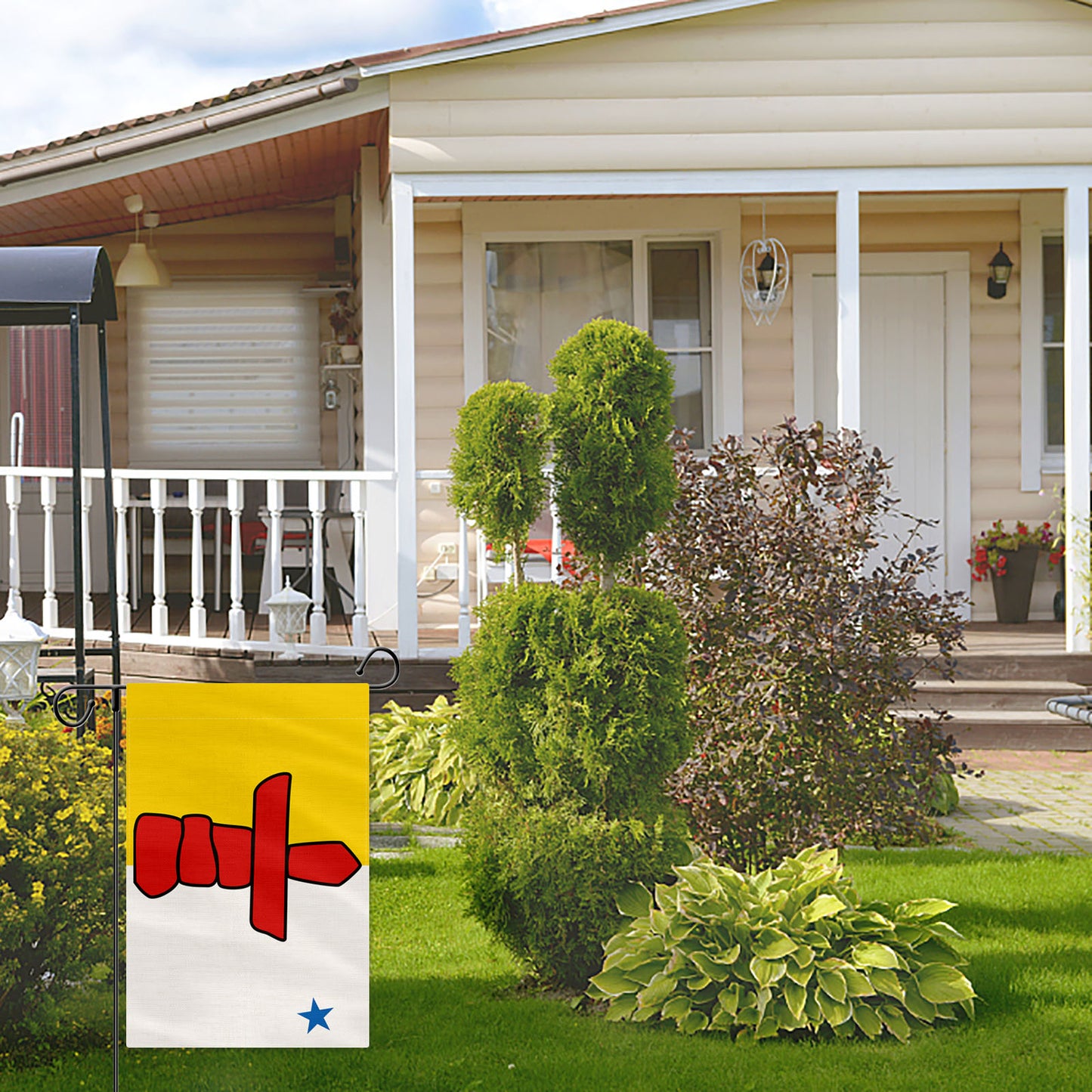PTEROSAUR Canada Nunavut Territory Garden Flag, 12x18 inch