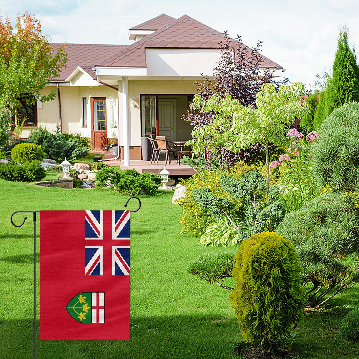 PTEROSAUR Canada Ontario Province Garden Flag, 12x18 inch