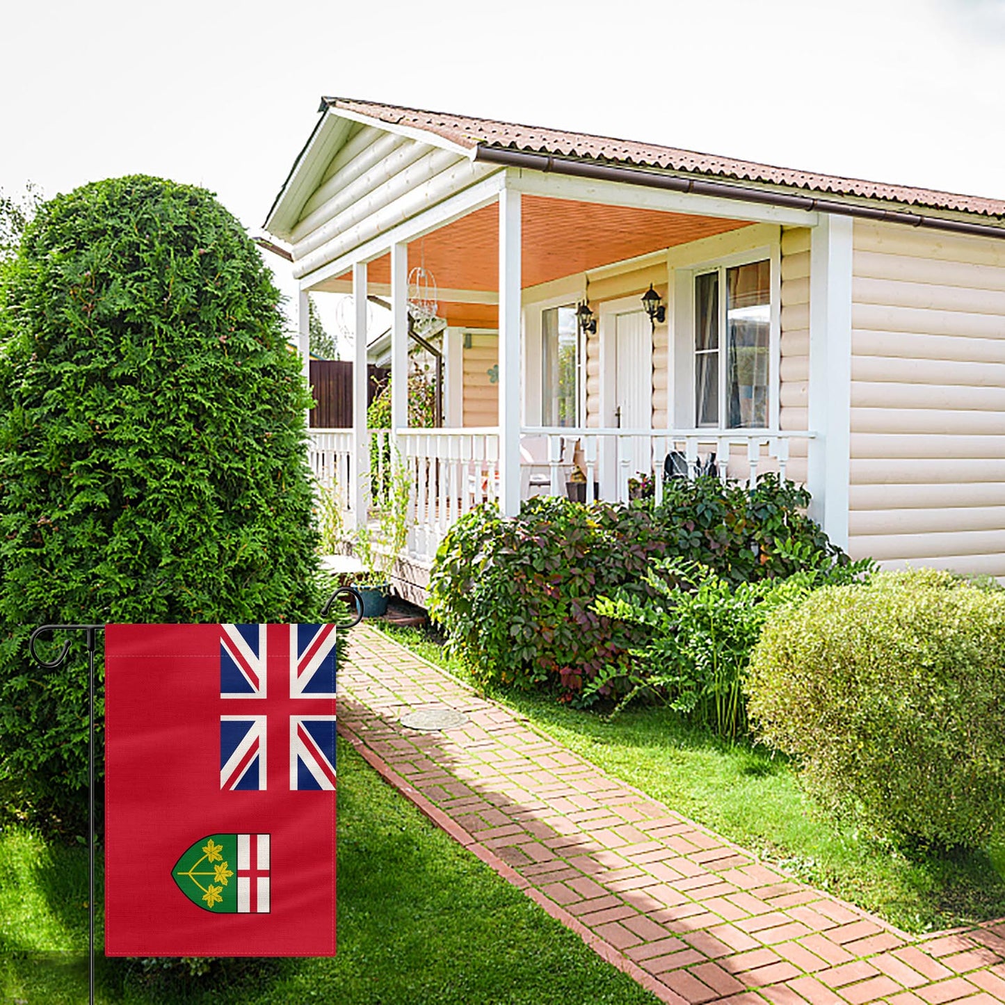 PTEROSAUR Canada Ontario Province Garden Flag, 12x18 inch