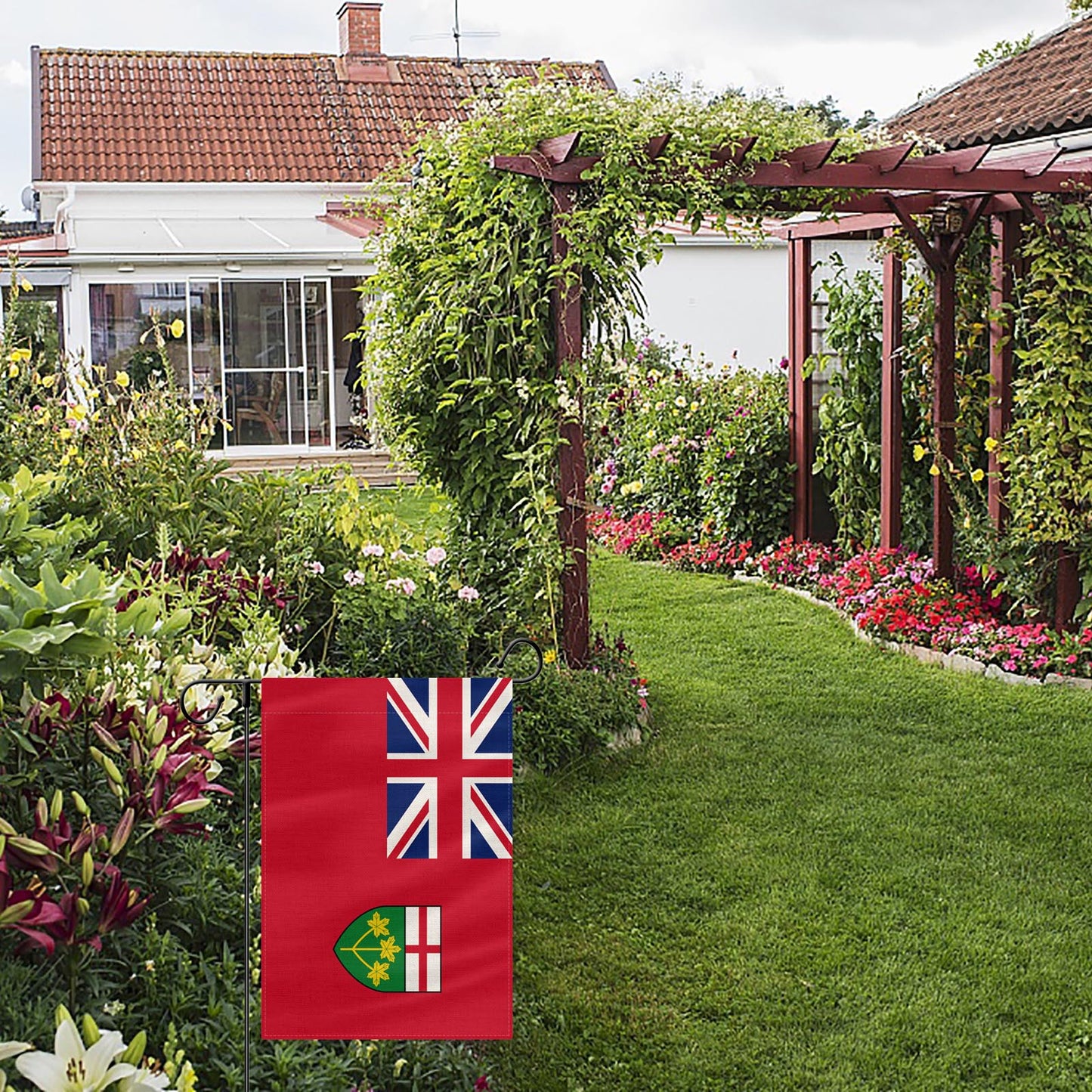 PTEROSAUR Canada Ontario Province Garden Flag, 12x18 inch
