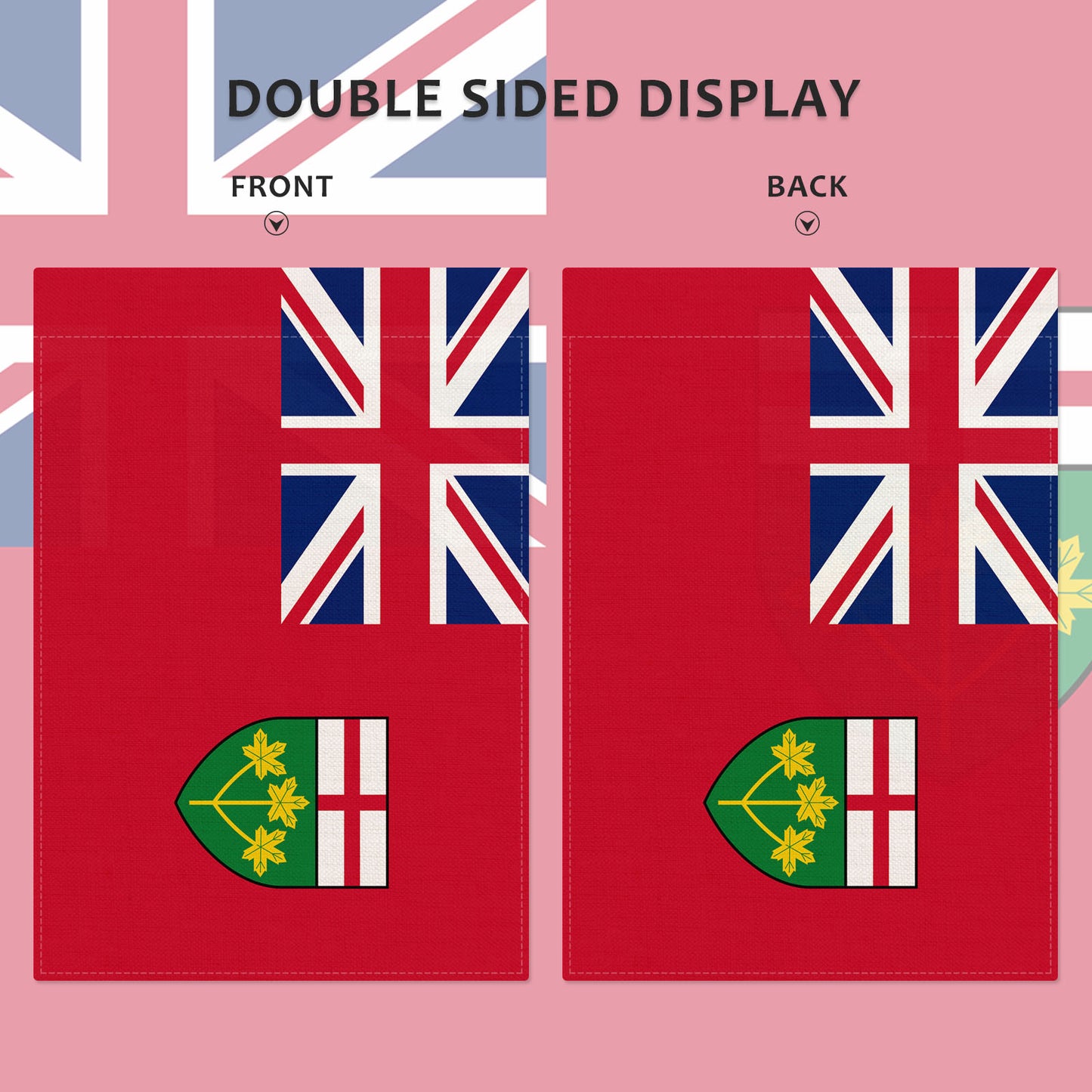 PTEROSAUR Canada Ontario Province Garden Flag, 12x18 inch