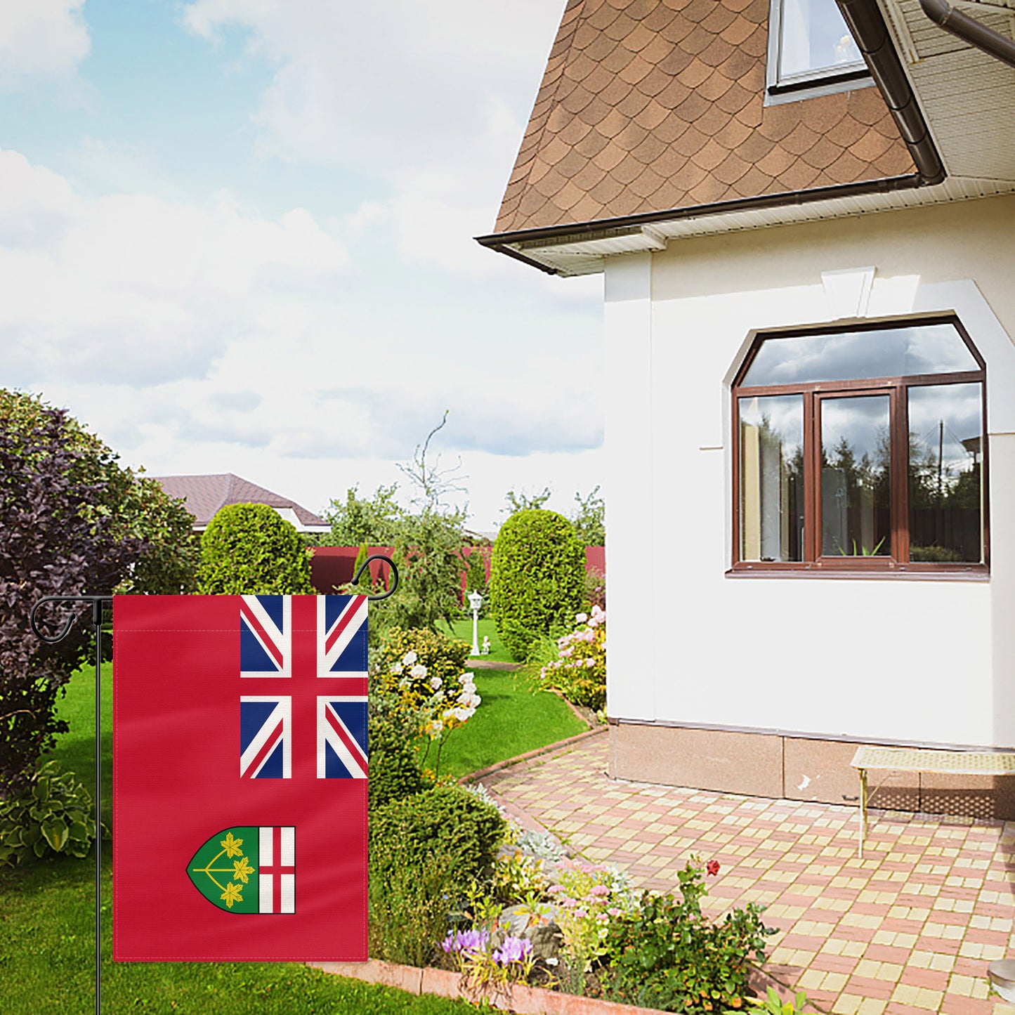 PTEROSAUR Canada Ontario Province Garden Flag, 12x18 inch