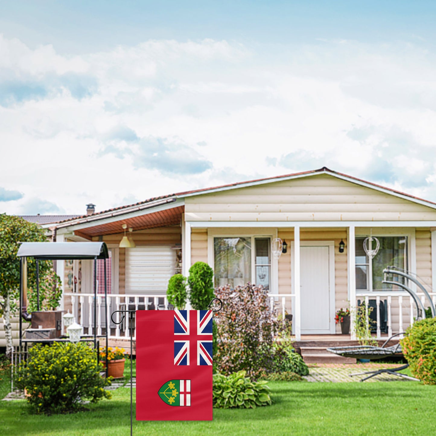 PTEROSAUR Canada Ontario Province Garden Flag, 12x18 inch