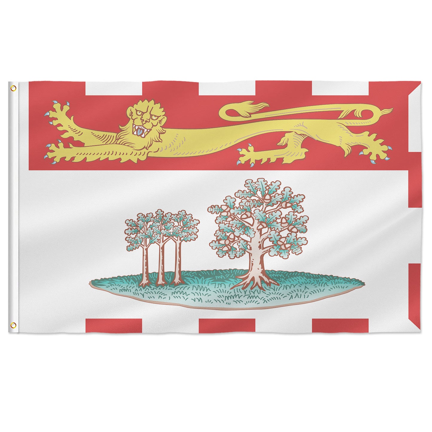 PTEROSAUR Canada Prince Edward Island Province Flag, CA Canadian Flag for Indoor and Outdoor Decoration Banner
