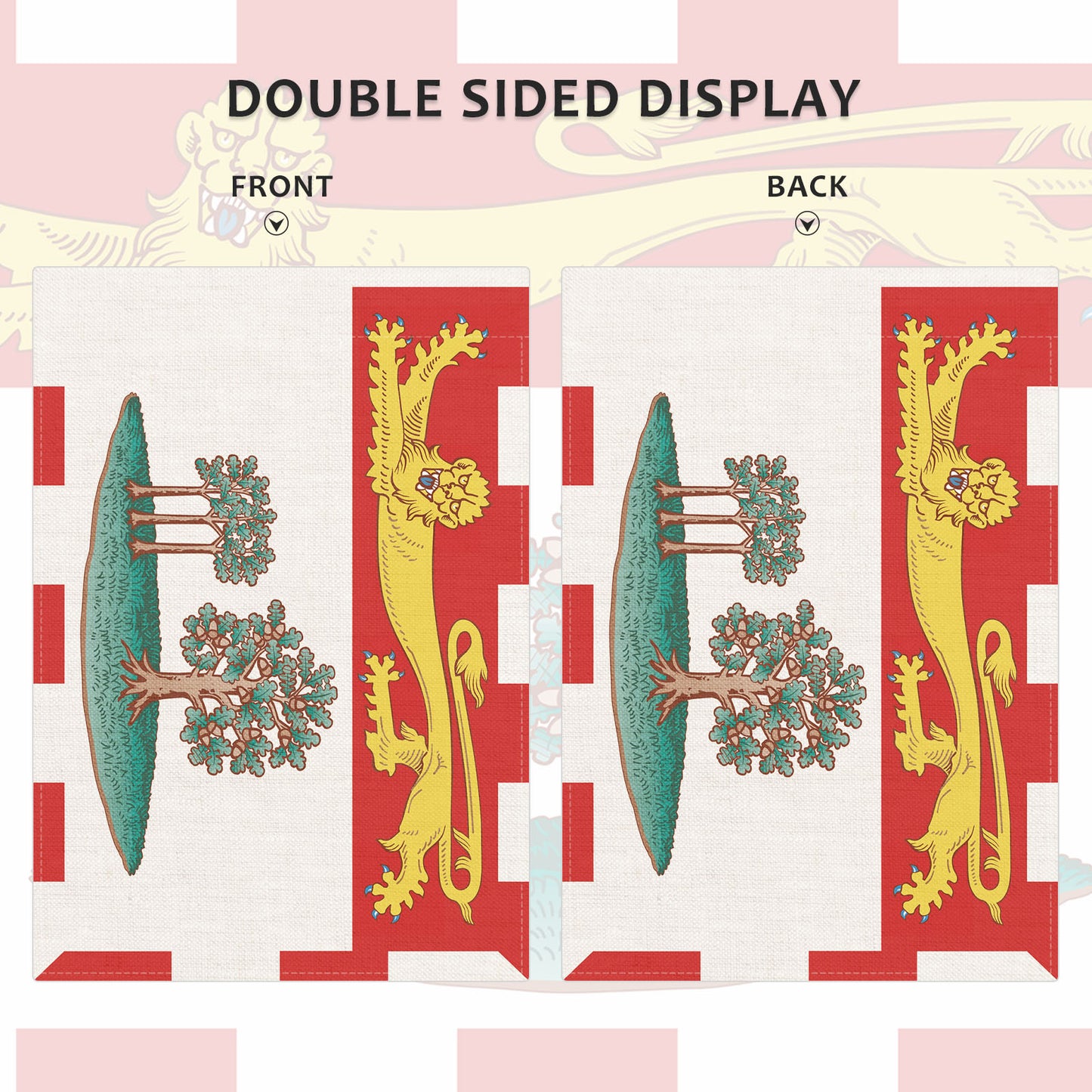 PTEROSAUR Canada Prince Edward Island Province Garden Flag, 12.5x18 inch